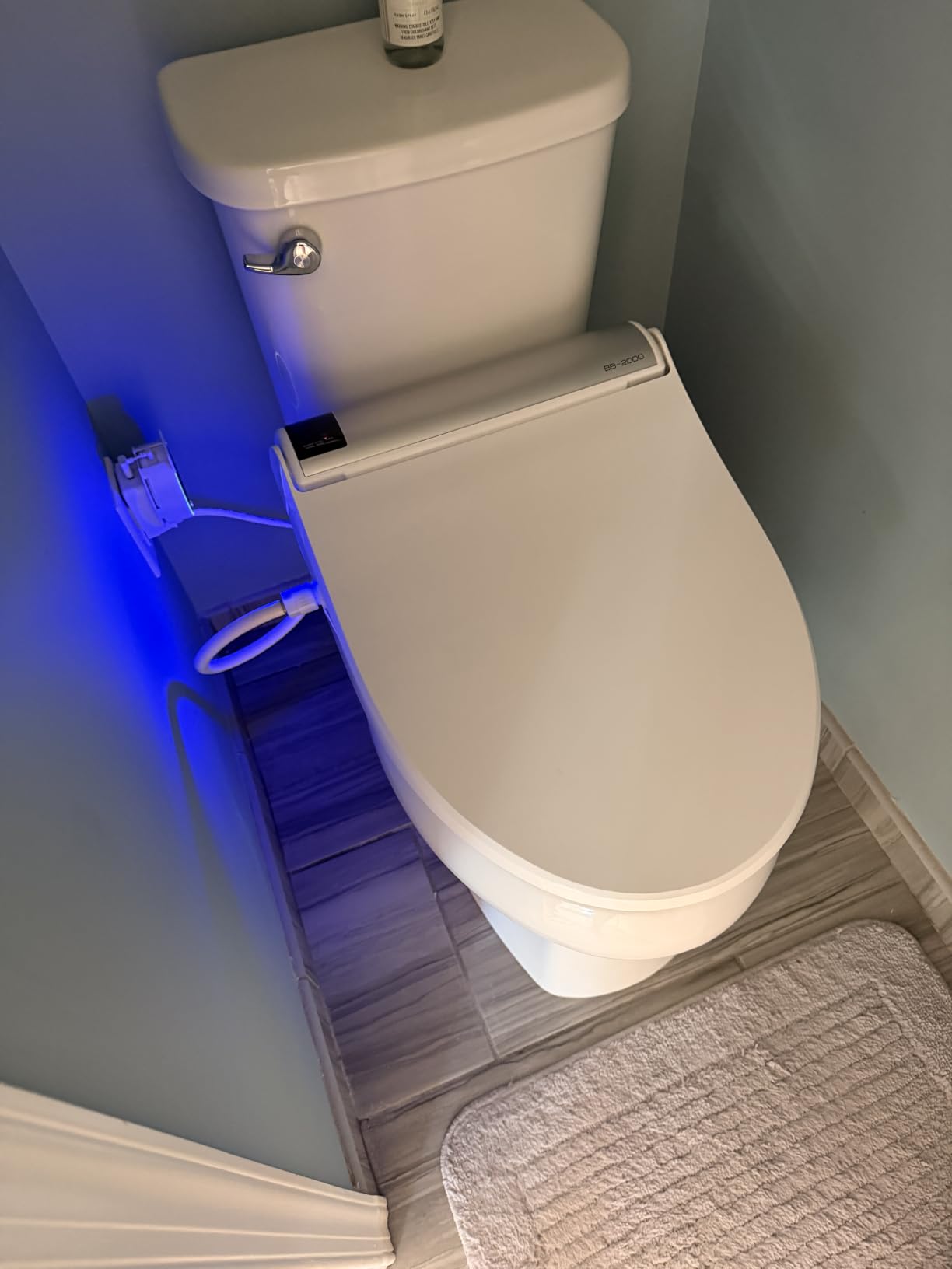 Bio Bidet BB2000 Electric Bidet Toilet Seat, Warm Water with Air Dryer, Heated Seat with Sensor and Slow Close Lid, Night Light, Remote Control, Round, White customer photo 1