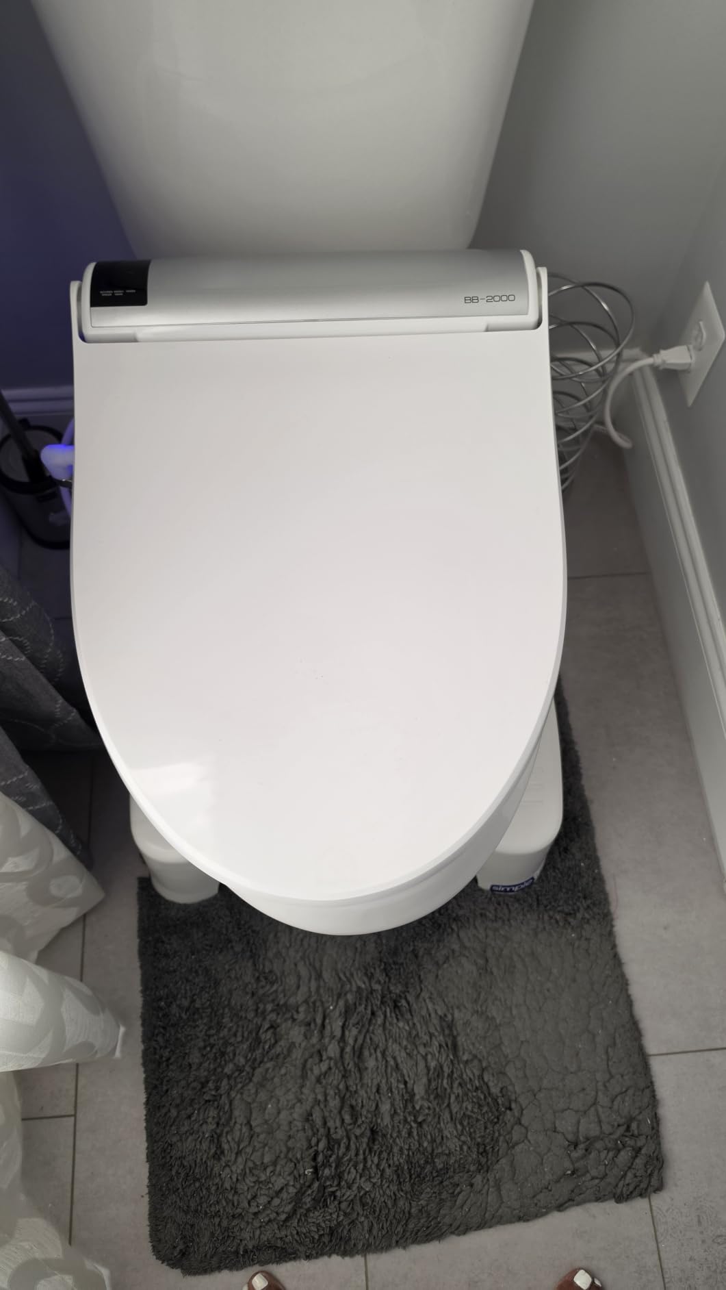 Bio Bidet BB2000 Electric Bidet Toilet Seat, Warm Water with Air Dryer, Heated Seat with Sensor and Slow Close Lid, Night Light, Remote Control, Round, White customer photo 2