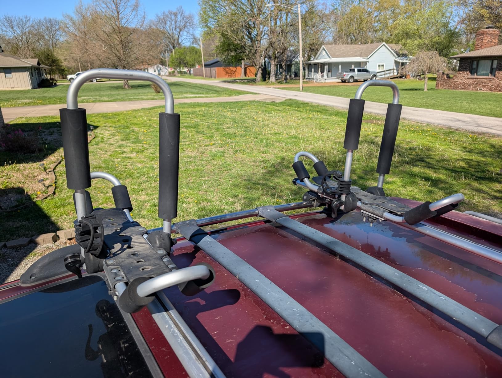 IKURAM R Aluminum Kayak Roof Rack Folding J-Style Universal 4-in-1 | For Canoe, SUP, Kayaks, Surfboard, Rooftop Mount, For SUV, Car and Truck Crossbars, Multifunction Carrier customer photo 2