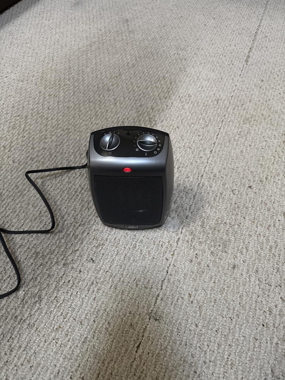 Lasko Portable Indoor Ceramic Space Heater - 9 Inch - 754201 - Dark Gray | Electric, Tip-Over Safety Switch, Overheat Protection, Thermostat, 2 Heat Settings, 2 Speeds, Safe for Home, 1500W customer photo 1