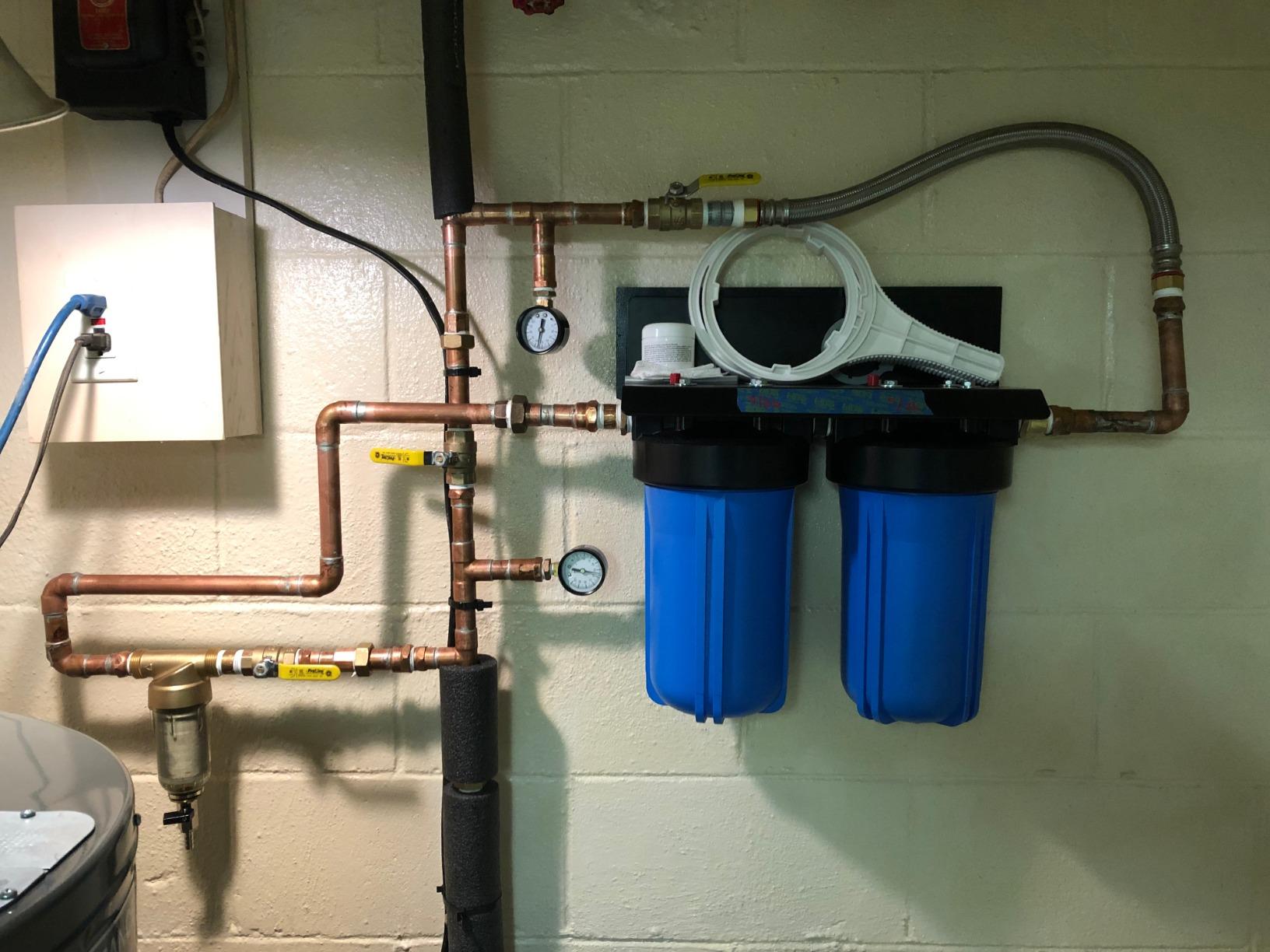 iSpring WGB21BM 2-Stage Whole House Water Filtration System, 10