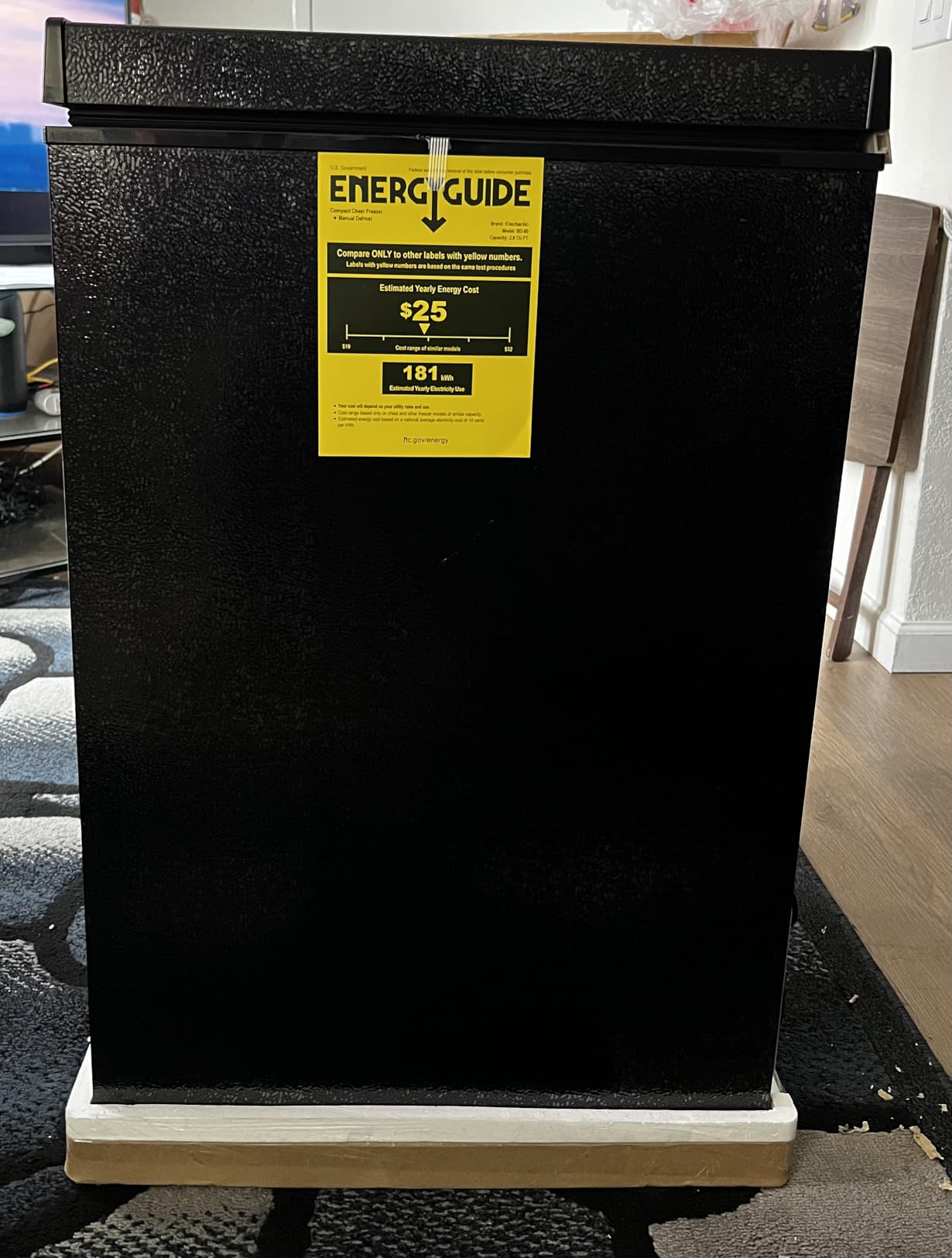Kismile 7.0 Cubic Feet Chest Freezer, Deep Freezer for Home, Black customer photo 2