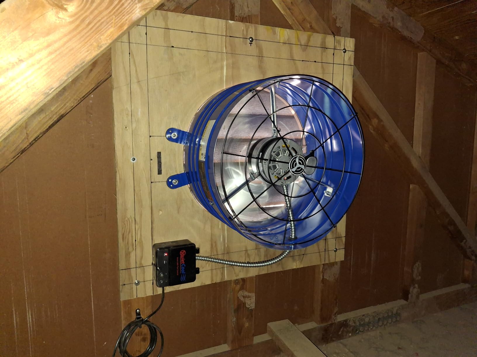 Quietcool AFG SMT PRO-2.0 Smart Attic Fan for Gable Vents - 1945 CFM - Smart App Control - Thermostat & Humidistat - 20ft Power Cord - Plug-and-play - Two Speed customer photo 1