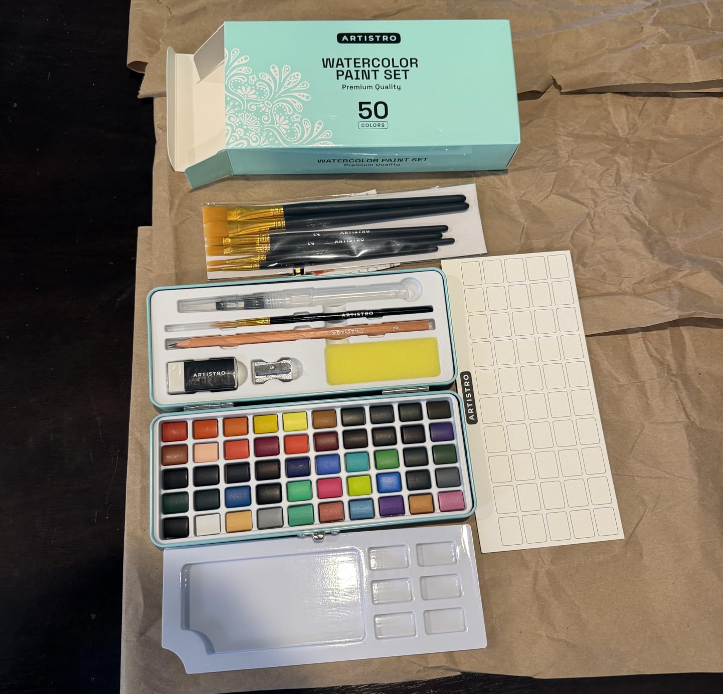 ARTISTRO Vivid Watercolor Paint Set with Palette & Brush Pens | Portable Paint Art Kit, Travel Water Color Set, For Adults, Professionals, & Kids, Art & Painting Supplies, Gift Idea customer photo 2