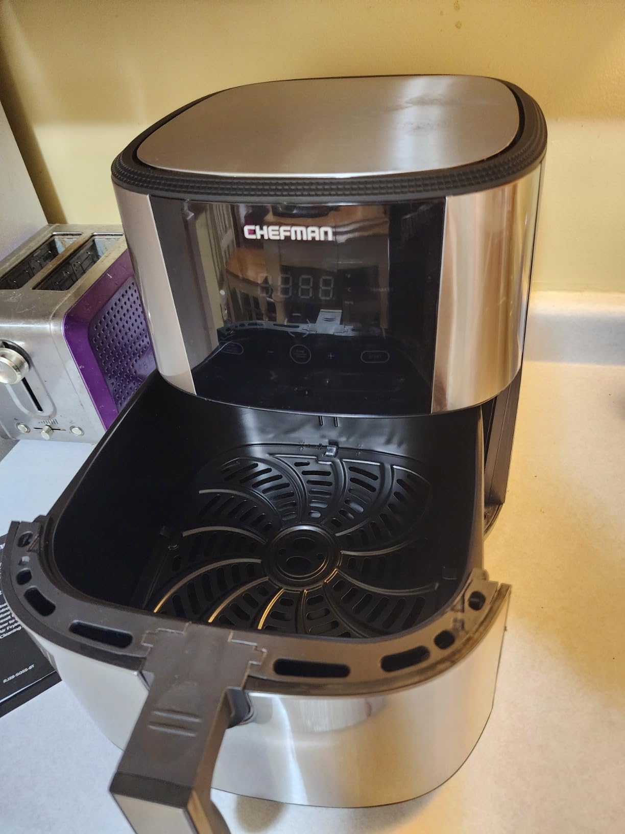 Chefman Air Fryer 8 Qt | TurboFry® 4-in-1 with 450°F Hi-Fry Option for Crispier Results | Bake, Dehydrate, Frozen | XL Nonstick Dishwasher-Safe Basket | Stainless Steel customer photo 1