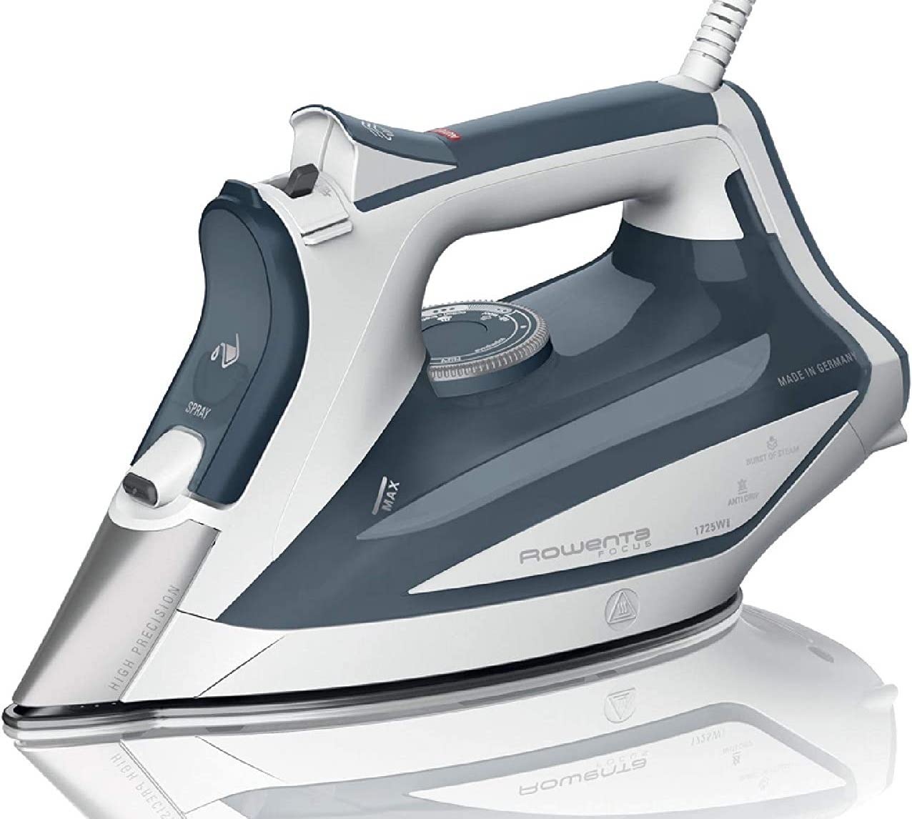Rowenta Focus Excel Steam Iron for Clothes, Anti-Drip Protection, Iron Steamer for Clothes, 1725 Watts, DW5280, Grey customer photo 2