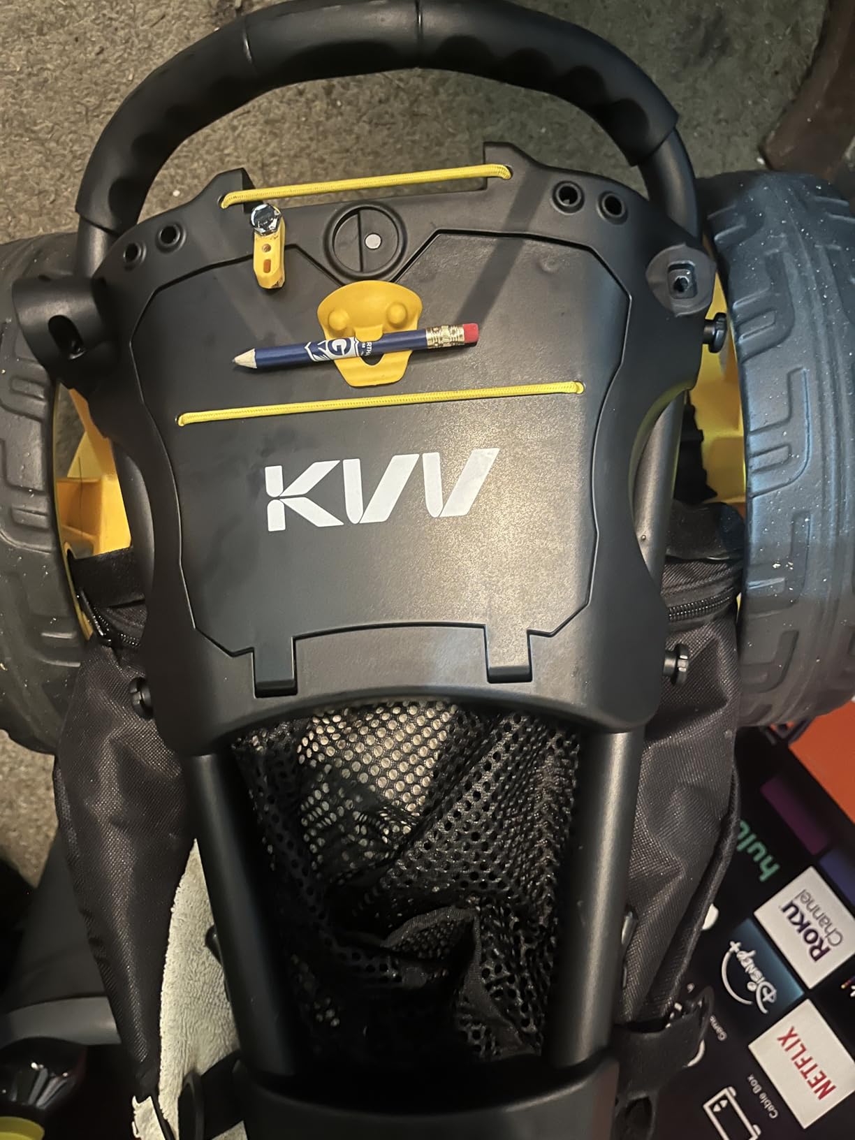 KVV 3 Wheel 360 Rotating Front Wheel Golf Push Cart - Open and Close in ONE Second - Free Umbrella Holder Included customer photo 1