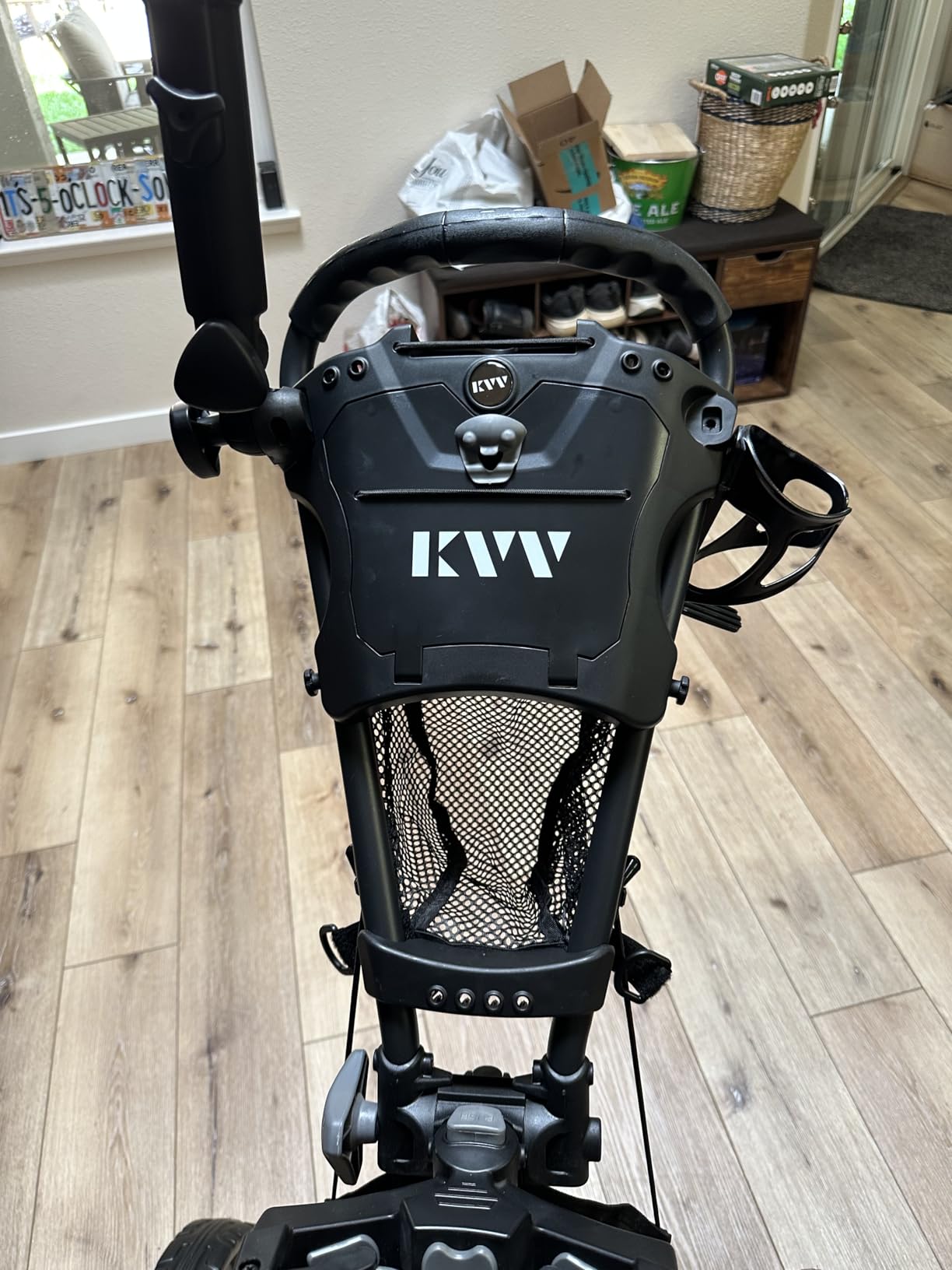 KVV 3 Wheel 360 Rotating Front Wheel Golf Push Cart - Open and Close in ONE Second - Free Umbrella Holder Included customer photo 2