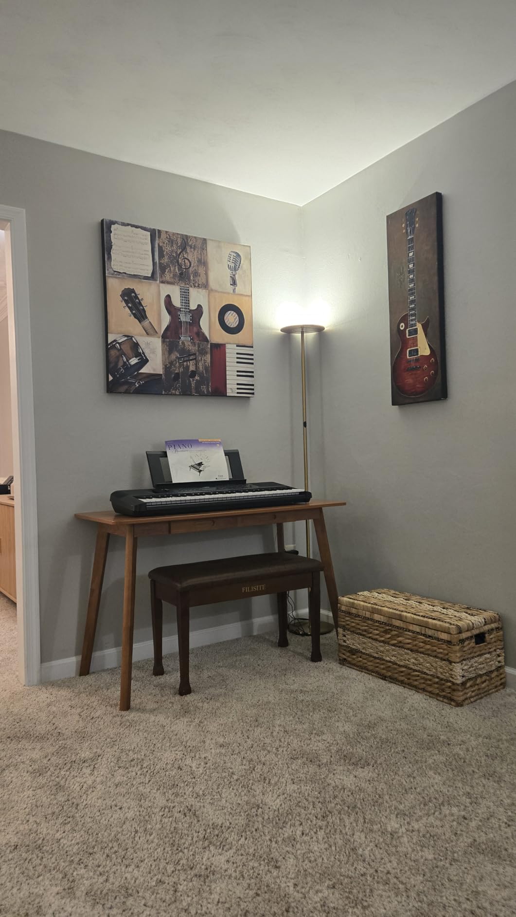 IOTXY Solid Wood Writing Desk - Home Office Laptop Computer Table, Walnut | Nordic Minimalist Style, MDF Tabletop, Solid Wood Legs, Built-in Compact Drawer, Ergonomic Workbench Desk customer photo 2