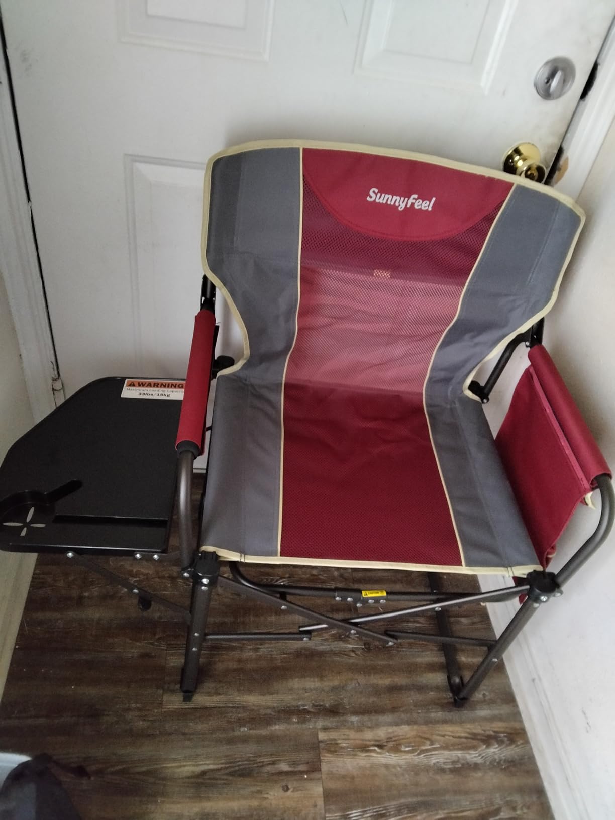 SUNNYFEEL Camping Directors Chair, Heavy Duty,Oversized Portable Folding Chair with Side Table, Pocket for Beach, Fishing,Trip,Picnic,Lawn,Concert Outdoor Foldable Camp Chairs customer photo 1