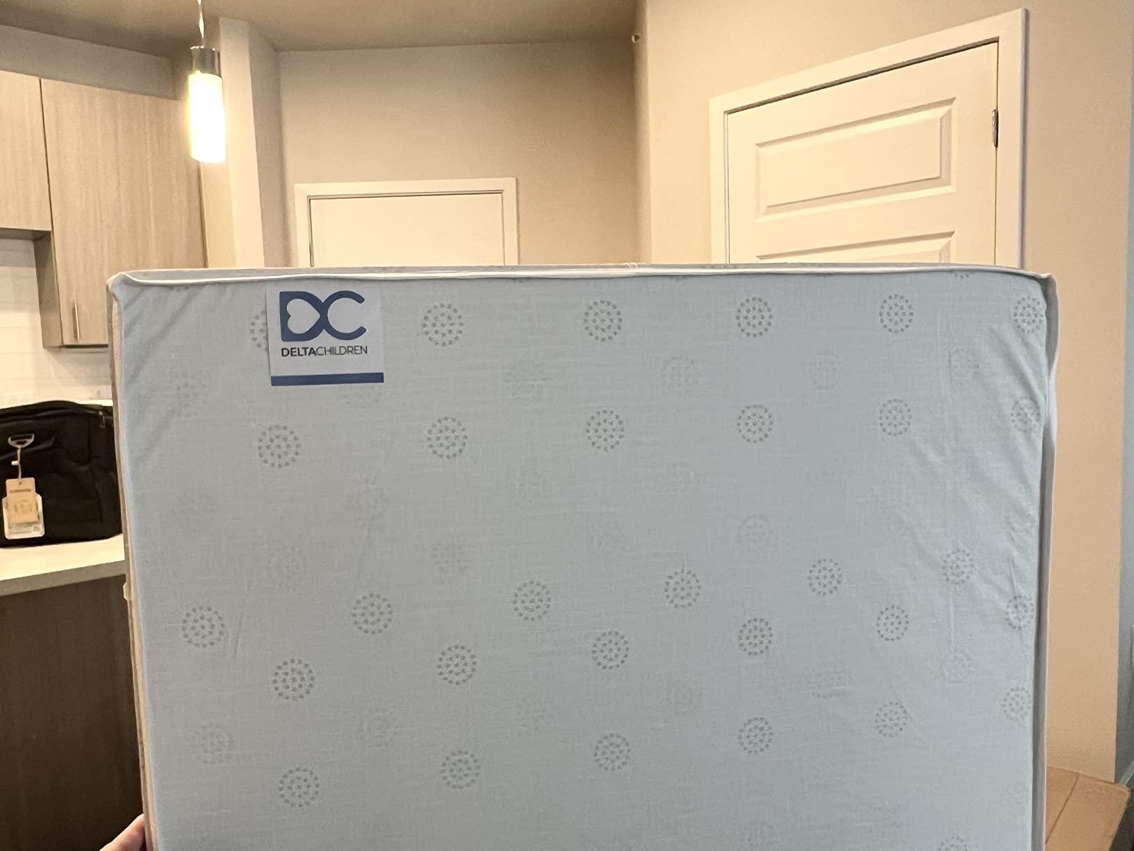 Delta Children Twinkle Galaxy Dual Sided Crib and Toddler Mattress - Premium Sustainably Sourced Fiber Core - Waterproof - GREENGUARD Gold Certified (Non-Toxic) - 7 Year Warranty - Made in USA customer photo 2