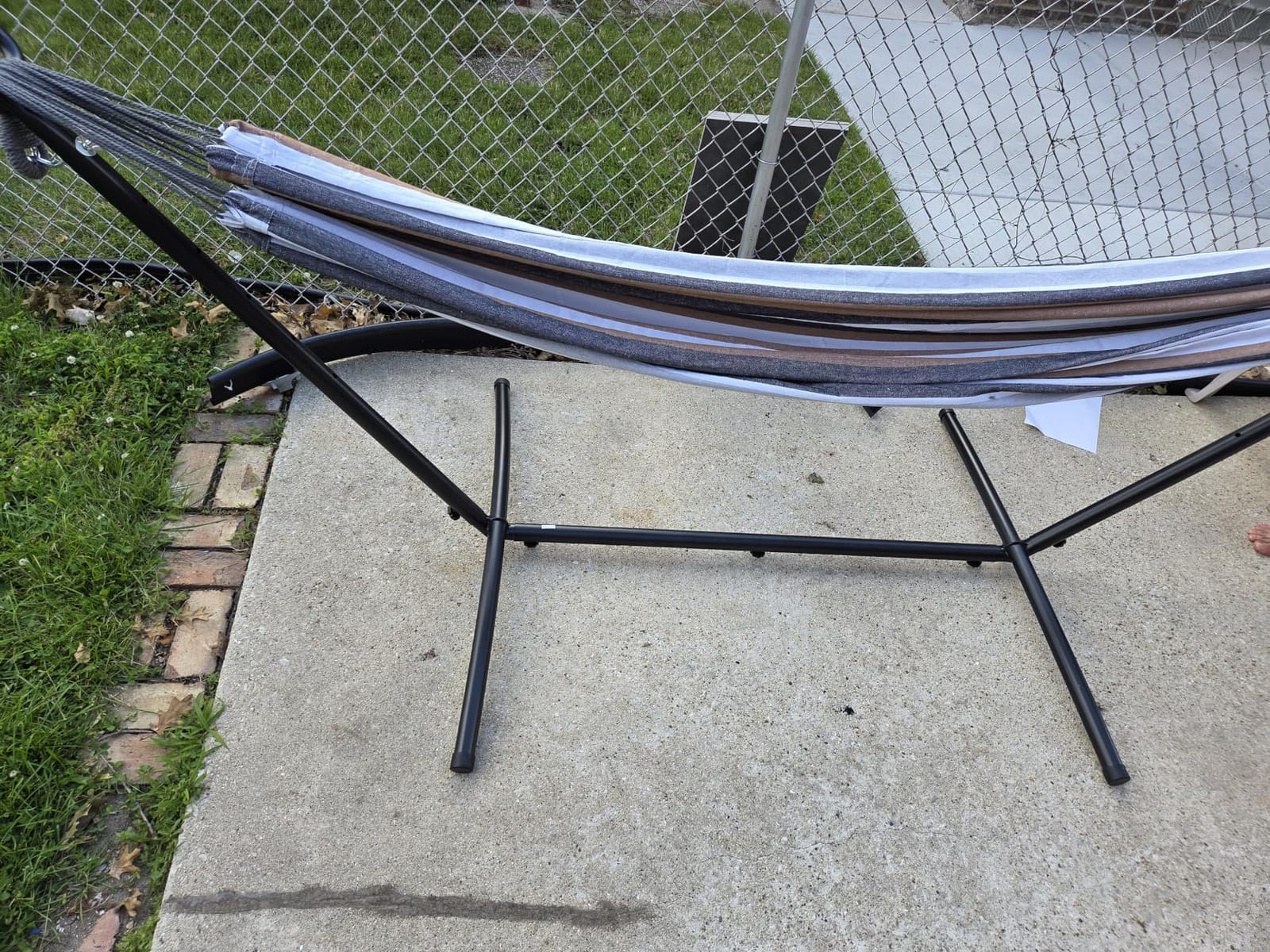 PNAEUT Double Hammock with Stand for Outside, Heavy-Duty, Portable (Coffee) customer photo 1