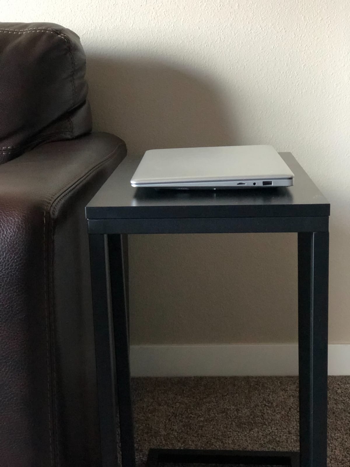 WLIVE C Shaped End Table, Small Side Tables for Sofa and Bed, Couch Table that Slides Under for Living Room, Bedroom, Home Office, Small Spaces customer photo 2