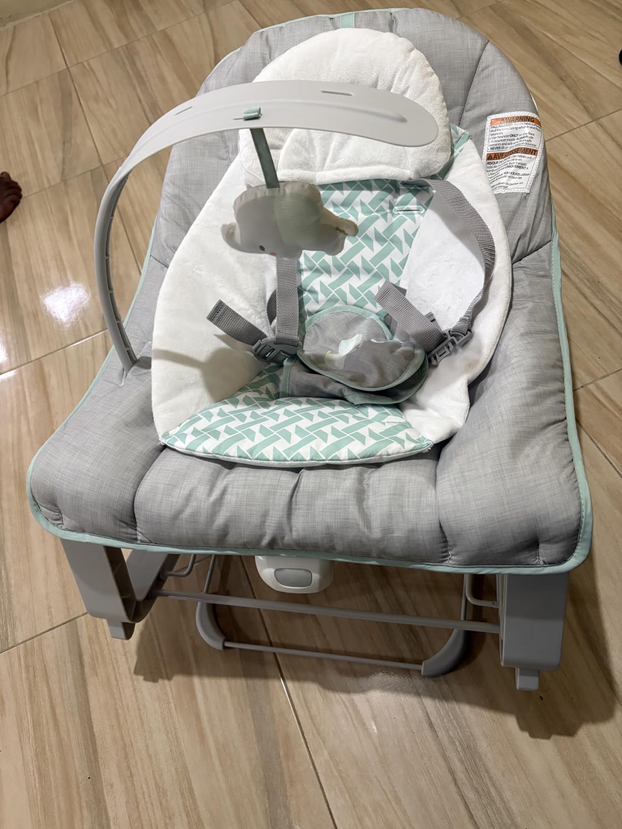 Ingenuity Keep Cozy 3-in-1 Grow with Me Vibrating Baby Bouncer, Seat & Infant to Toddler Rocker, Vibrations & Toy Bar, 0-30 Months Up to 40 lbs (Weaver) customer photo 1