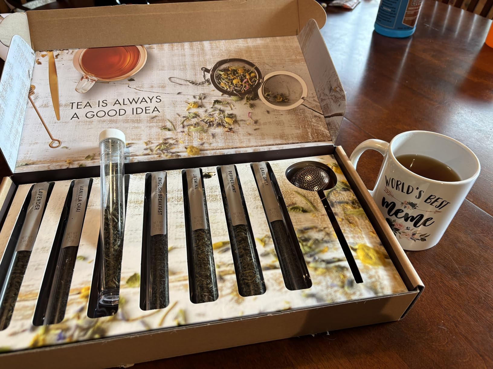 Tea Therapy Loose Leaf Tea Infusion Gift Set, Reusable Infuser, Set of 7 | Tea Lover Gift, Tea Accessories, Relaxation, Self Care, Cozy Evenings, Wellness Gift, Mindful Moments & Tea Time customer photo 1