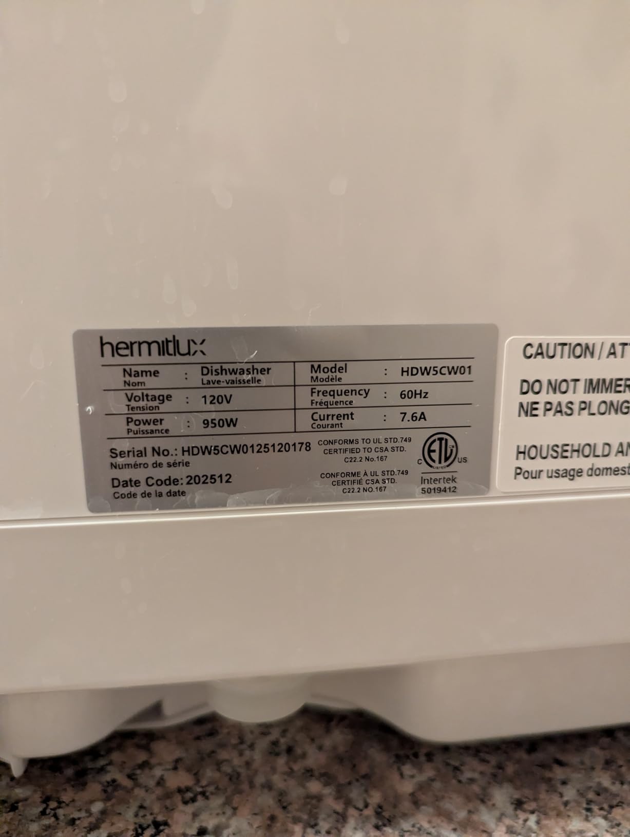Hermitlux Countertop Portable Dishwasher, Built-in 5-Liter Water Tank | 5 Washing Programs, Transparent Glass Door, No Hookup Needed for RV, Apartments & Small Kitchens customer photo 1