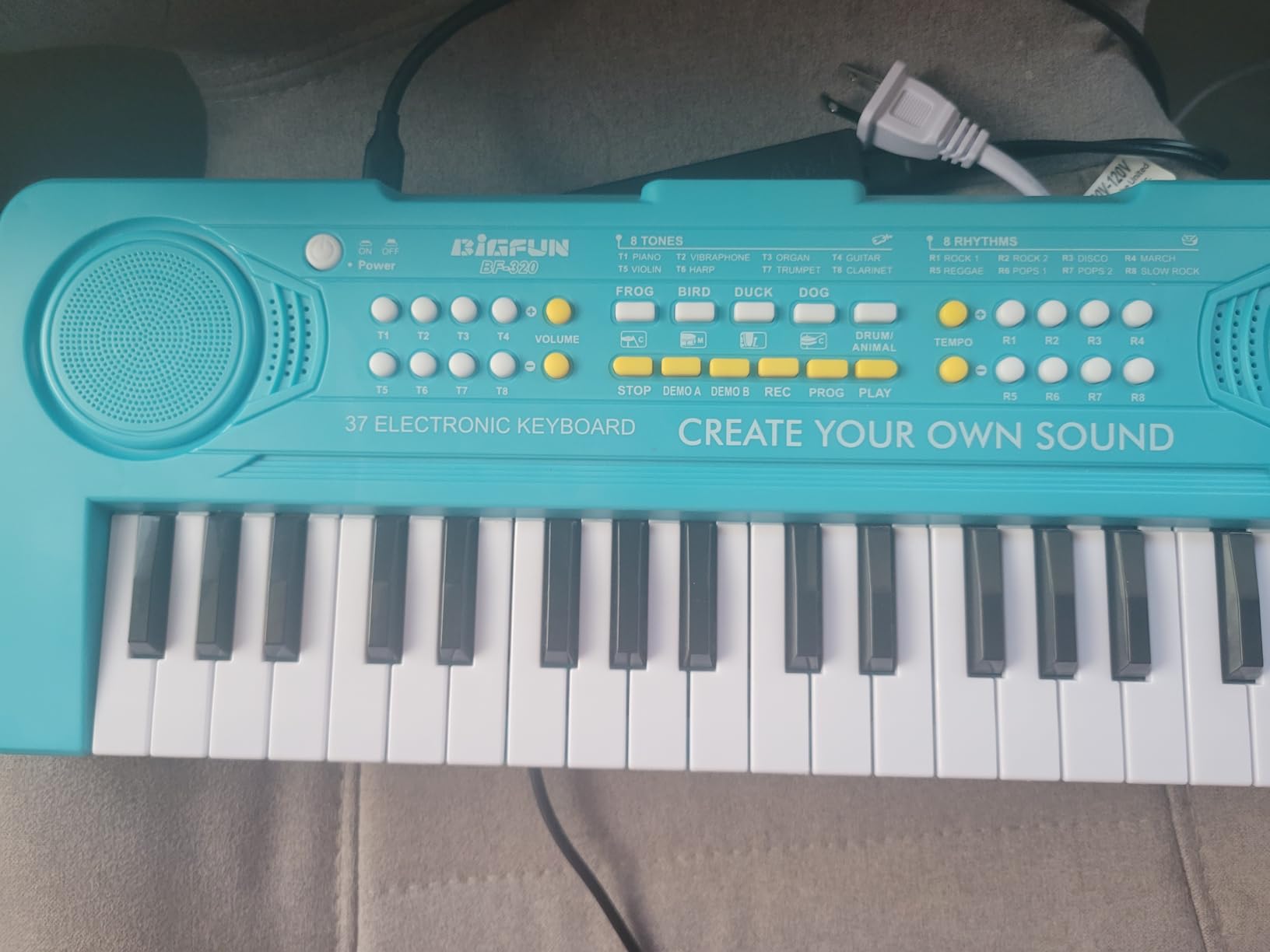Keyboard Piano for Kids, BIGFUN 37 Keys Toddler Piano Instrument Toy, Blue | Kids Electronic Multifunction Music Educational Keyboard Toy for 3-7 Year Old Girls and Boys customer photo 2