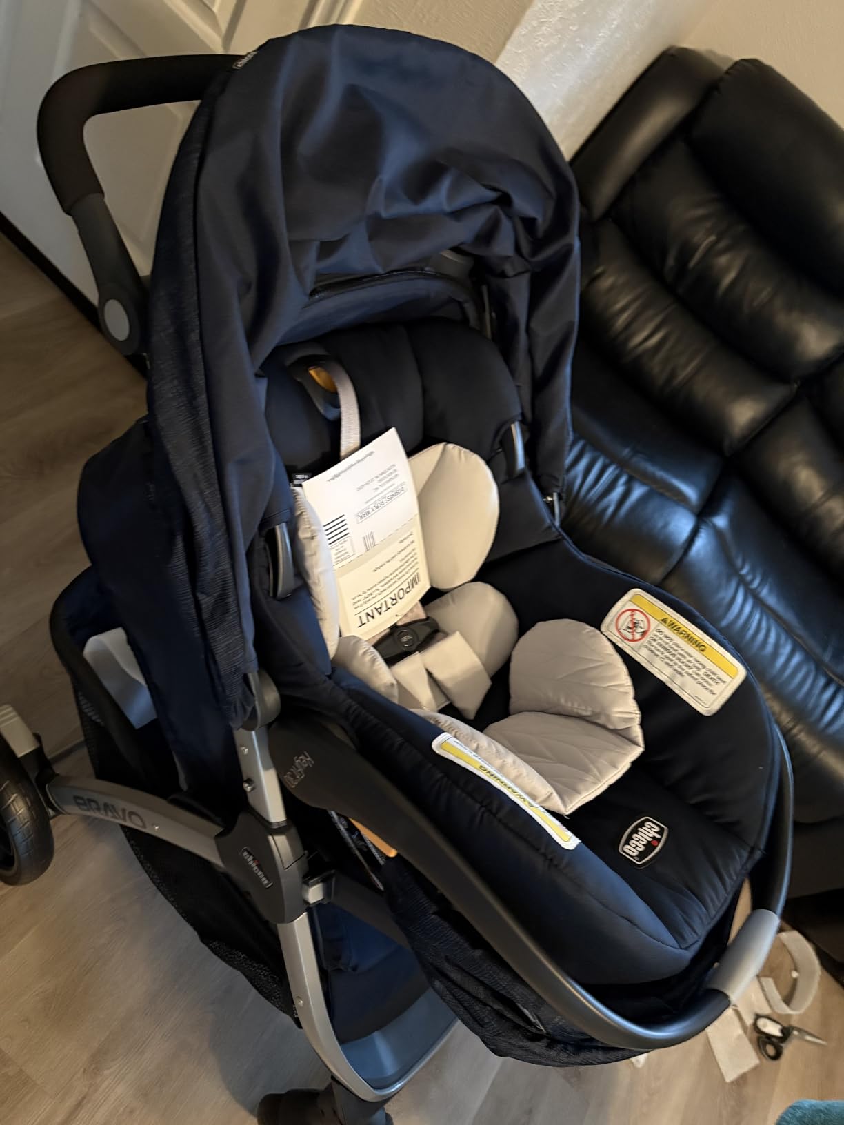 Chicco Bravo 3-in-1 Travel System, Quick-Fold Stroller with Car Seat | Camden/Black, KeyFit 30 car seat, 3 modes, UPF 50+ canopy, one-hand fold, all-wheel suspension customer photo 2
