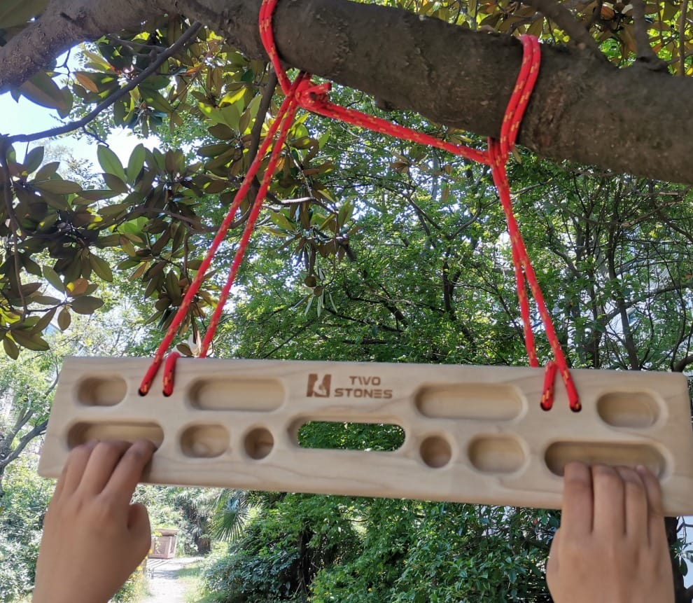 Two Stones Portable Hangboard | Rock Climbing Hangboard | Hang Board for Climbing | Rock Climbing Gifts for Rock Climbers for Climbers | Bouldering Gifts customer photo 1