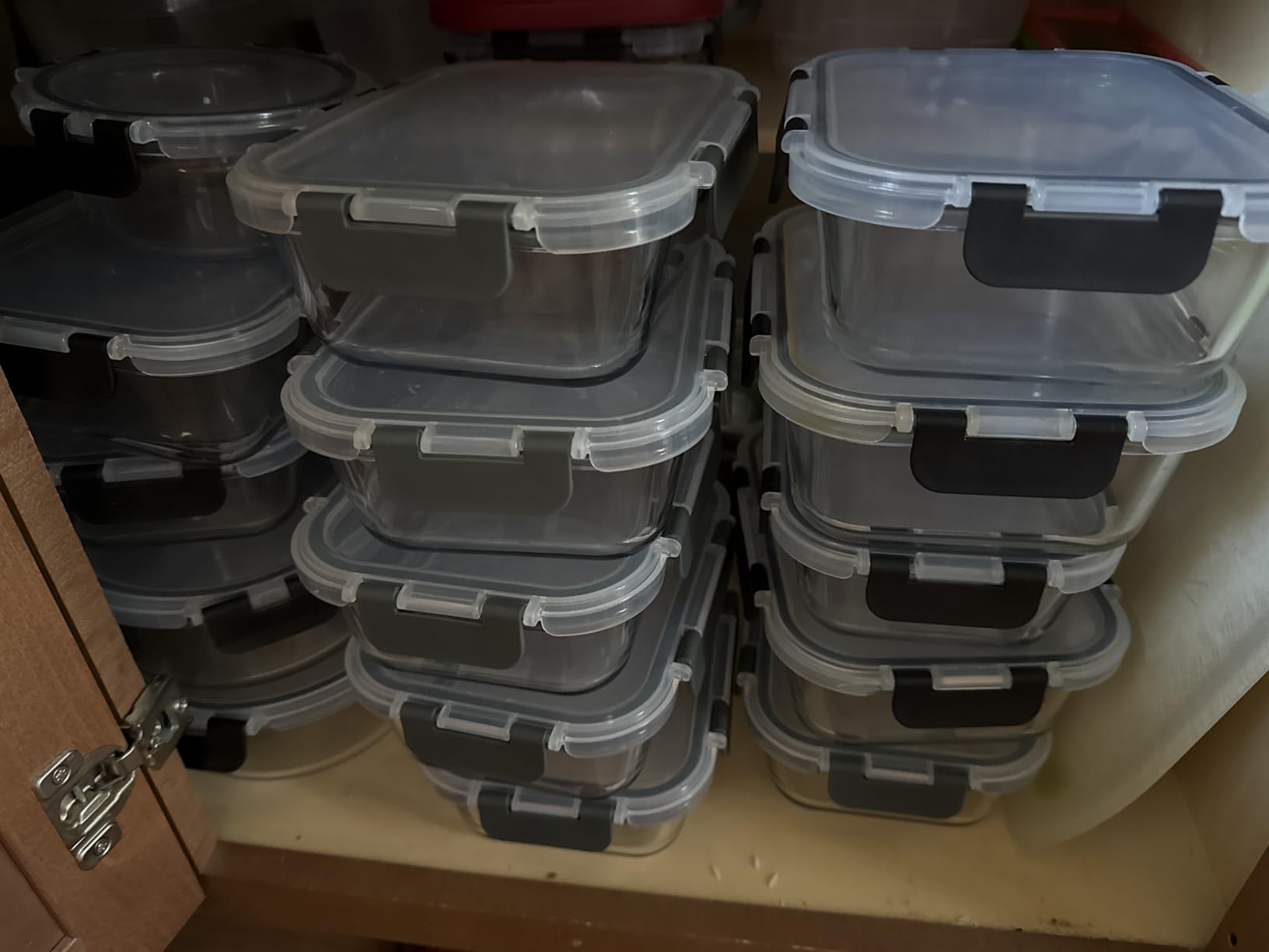 KOMUEE 10 Packs 30 oz Glass Meal Prep Containers with Lids | Glass Food Storage Containers with Lids, Airtight Lunch Bento Boxes, Microwave, Freezer and Dishwasher, Gray customer photo 2
