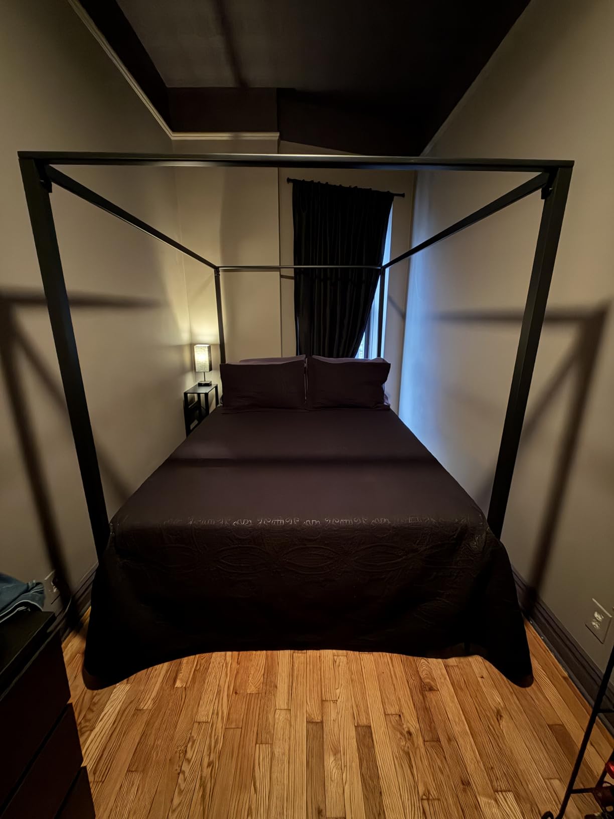 Zinus Patricia Gold Metal Canopy Platform Bed Frame, Mattress Foundation with Steel Slat Support, No Box Spring Needed, Easy Assembly, Queen customer photo 2
