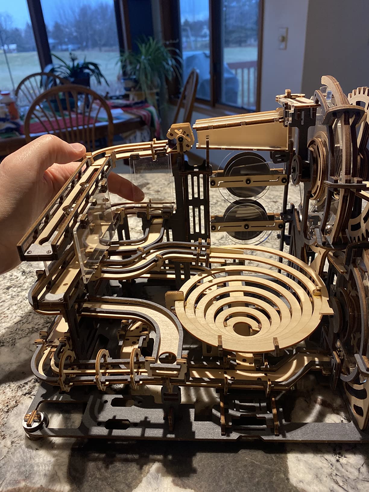 ROKR 3D Wooden Puzzles for Adults Marble Run Model Building Kit(LGA01 Marble Night City) customer photo 1