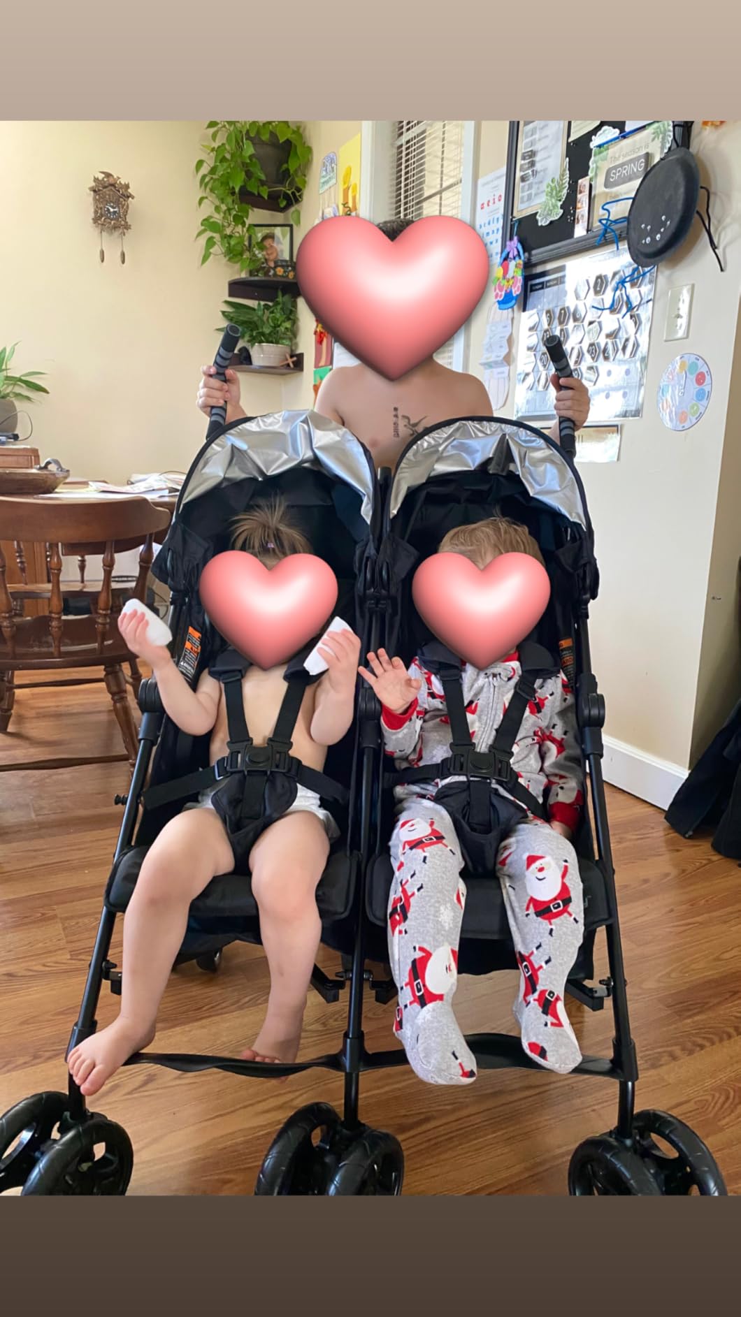 Summer Infant 3Dlite Folding Lightweight Side by Side Double Stroller with 5-Point Safety Harness for Infants and Toddlers, Black customer photo 2