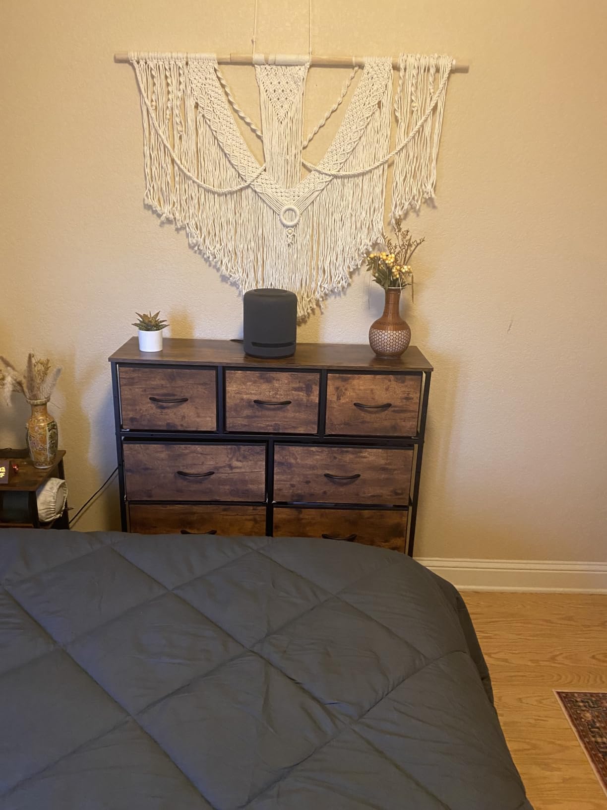 WLIVE Tall Dresser for Bedroom, 9 Drawer Chest of Drawers, Rustic Brown customer photo 1
