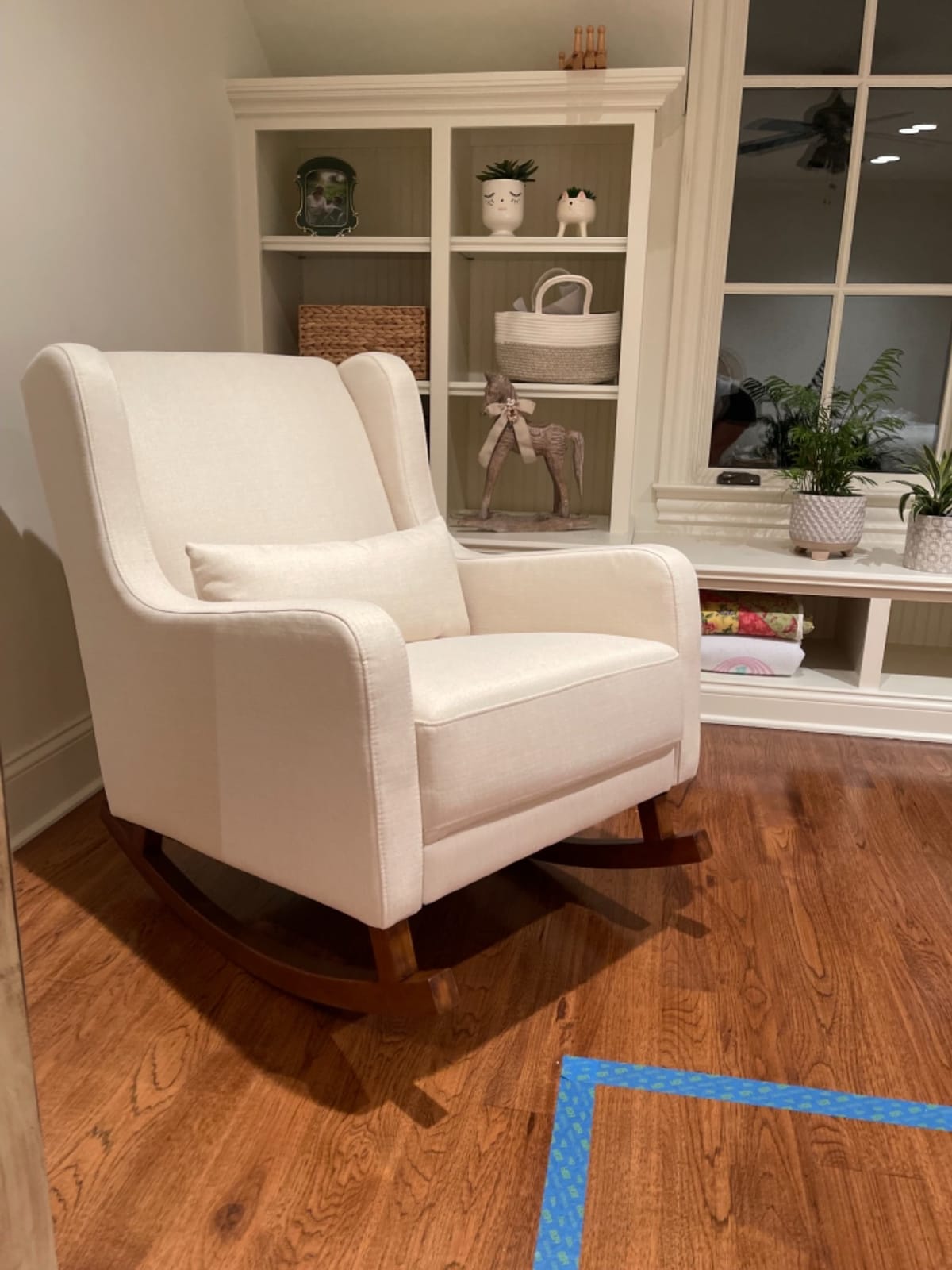 Babyletto Kai Rocker in Performance Natural Eco-Twill with Light Legs, Water Repellent & Stain Resistant, Greenguard Gold and CertiPUR-US Certified | GREENGUARD Gold & CertiPUR-US Certified Rocker - Water & Stain Resistant Nursery Chair For Feeding & Relaxing customer photo 1