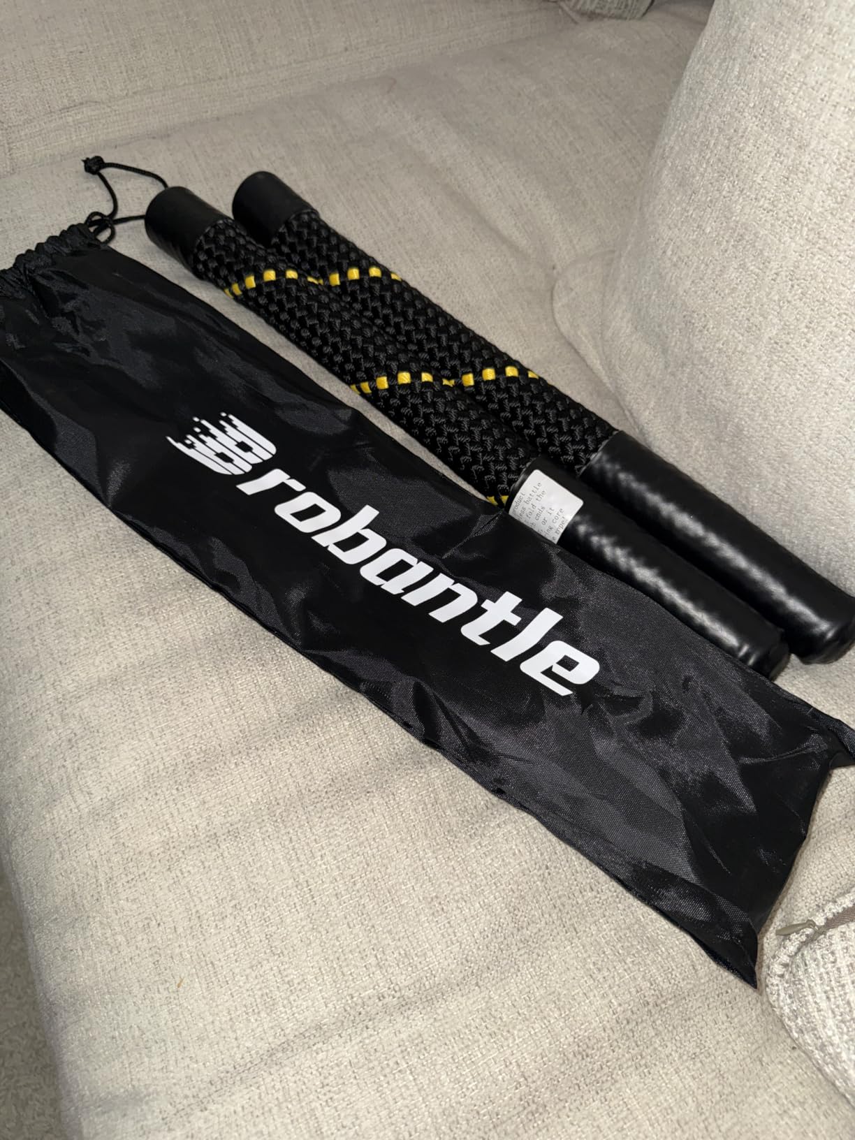 Battle Rope 1/1.26/1.5/2 Inch Diameter, 30FT/40FT/50FT Exercise Workout Ropes for Home Gym Heavy Weighted Training Rope customer photo 2