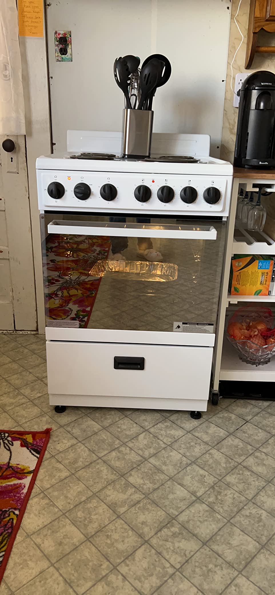 Premium Levella PRE2425GW 24 in. Freestanding Electric Range with 4 Coil Burners and 2.7 Cu. Ft. Single Oven Capacity with Lower Storage Drawer in White customer photo 1