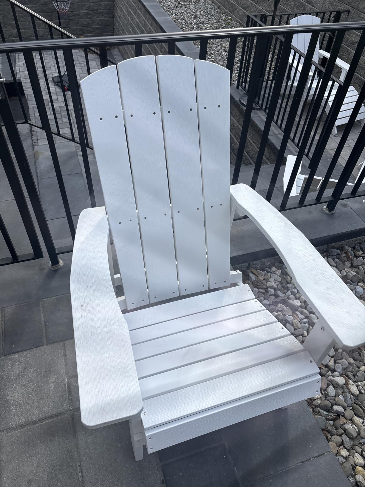 Flash Furniture Charlestown Poly Resin Adirondack Chair - Gray - All Weather - Indoor/Outdoor - Set of 2 | All-Weather customer photo 1