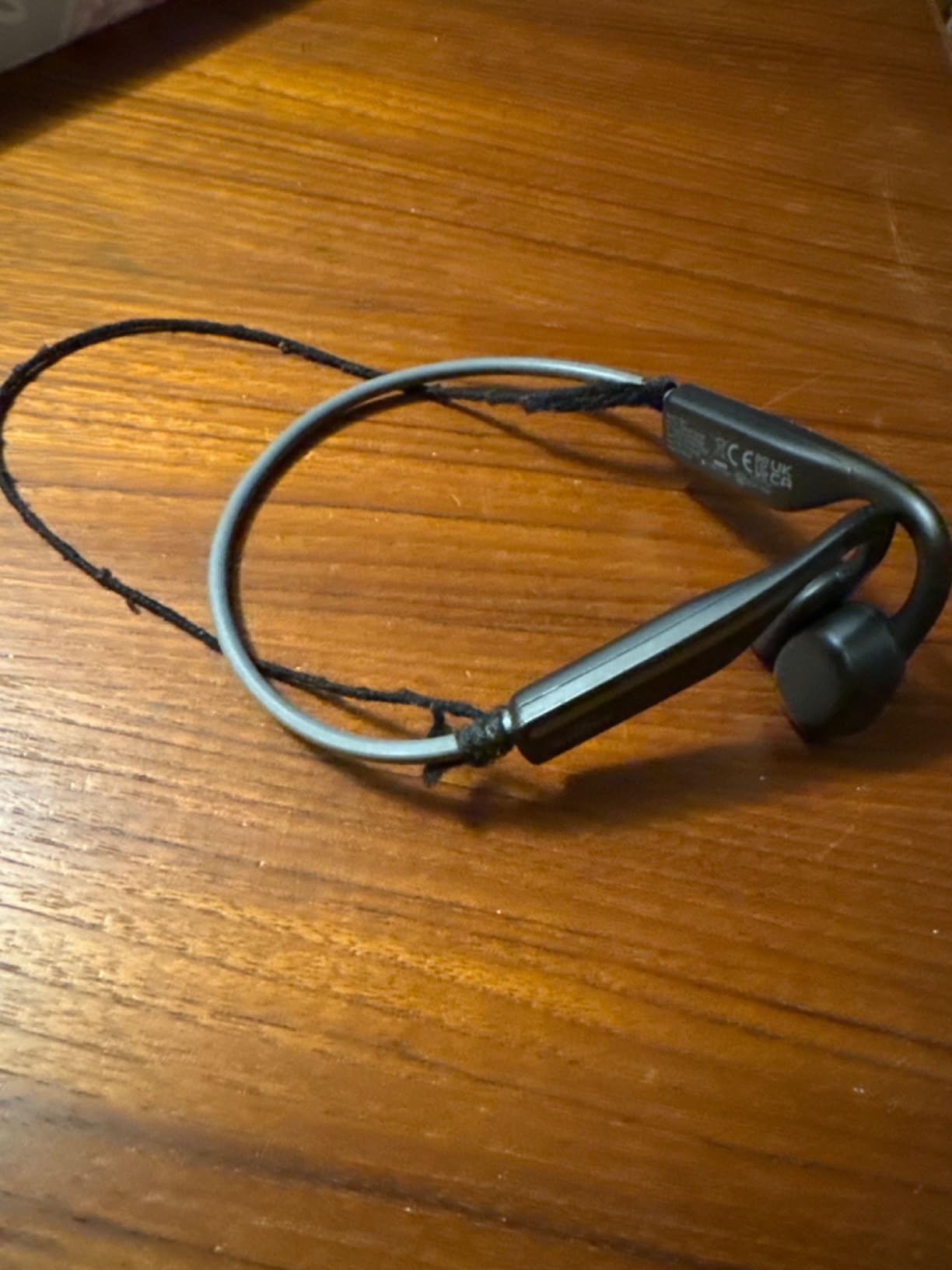 SHOKZ OpenMove - Open-Ear Bluetooth Sport Headphones - Bone Conduction Wireless Earphones - Sweatproof for Running and Workouts, with Sticker Pack (Grey) | Open ear design; PremiumPitch sound; 6H battery and quick charge; With Sticker Pack; Running/Hiking/Climbing customer photo 1
