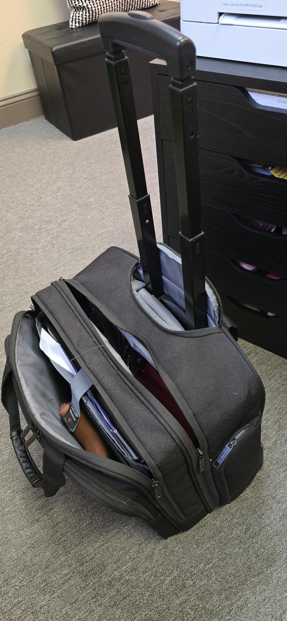 EMPSIGN 17.3 Inch Rolling Laptop Bag for Women/Men, Black | Waterproof Rolling Computer Bag, Carry-on Briefcase with Wheels, Personal Item Suitcase for Travel/Work/Business customer photo 2