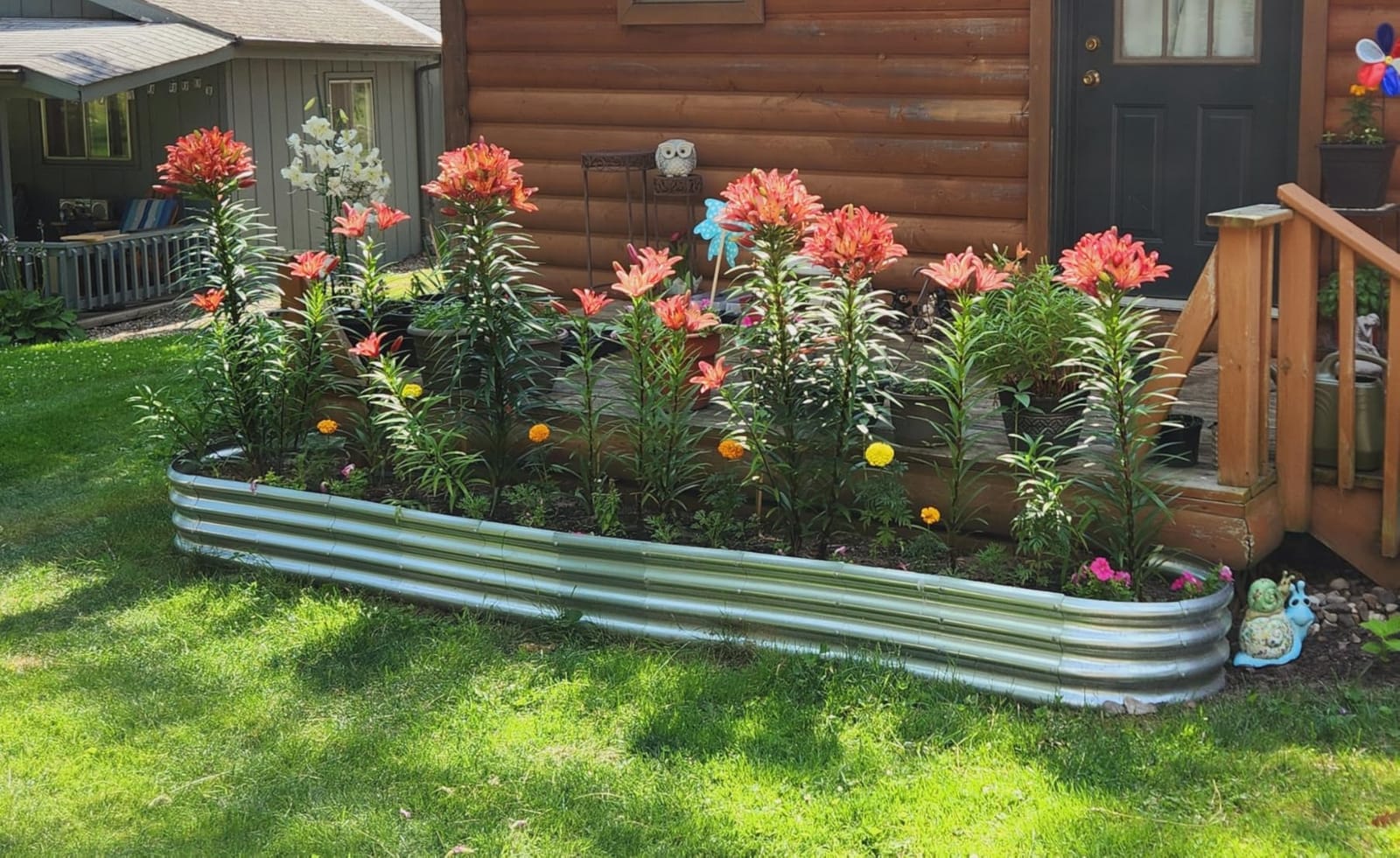 Land Guard Galvanized Raised Garden Bed Kit, Galvanized Planter Garden Boxes Outdoor, Oval Large Metal Raised Garden Beds for Vegetables customer photo 2