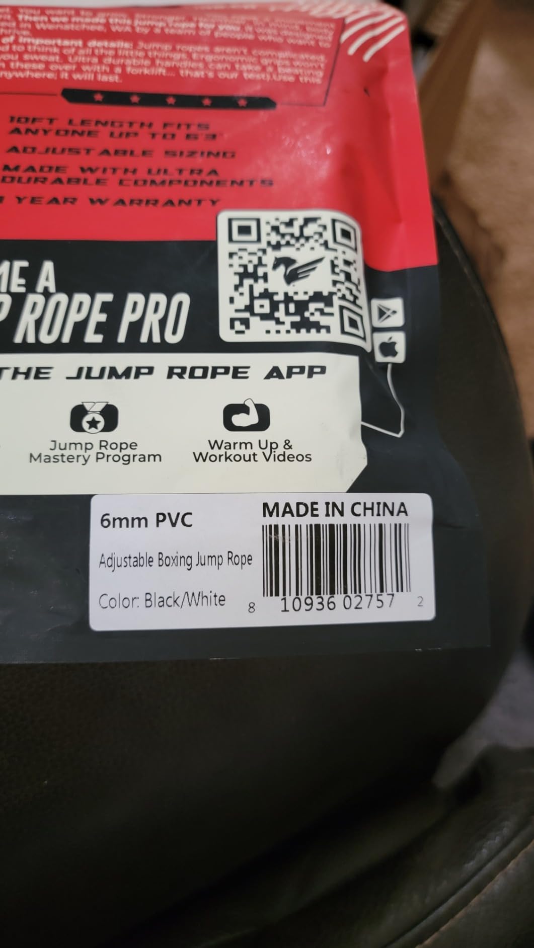 Elite Jumps 6mm PVC Jump Rope, Adjustable Skipping Rope - Non-kinking PVC cord, Unbreakable handles, Smooth rotation - For cardio and boxing customer photo 2