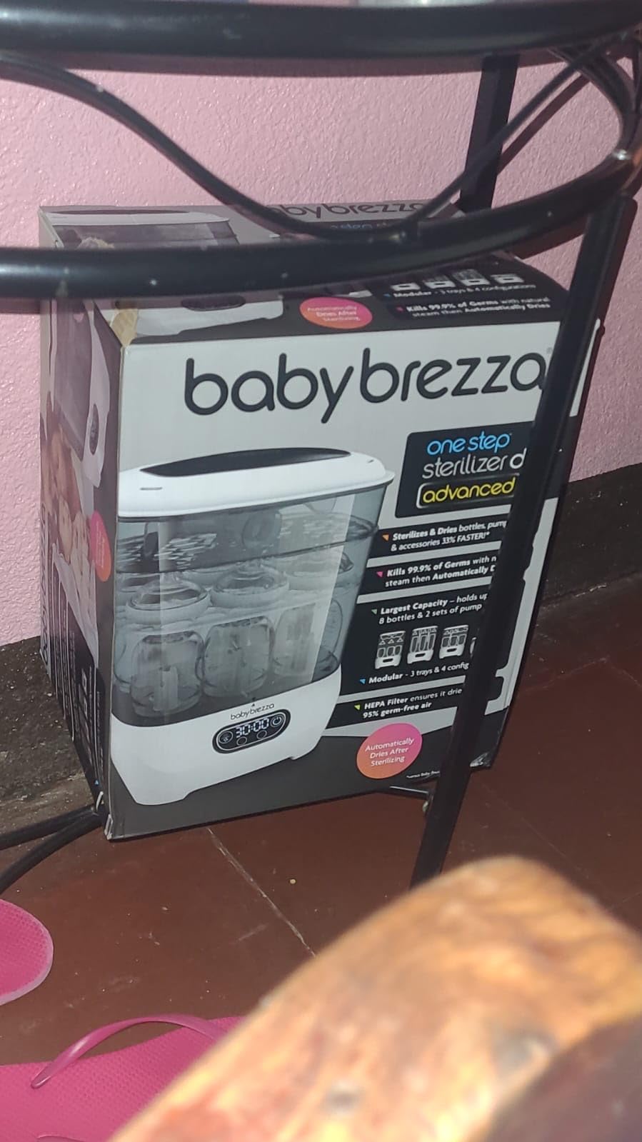 Baby Brezza Bottle Sterilizer and Dryer Advanced - Largest Capacity | 33% Faster Cycle Time - Universal Sterilization Machine for All Bottles + Pump Parts - Steam Sanitizer - HEPA Air Filter customer photo 1