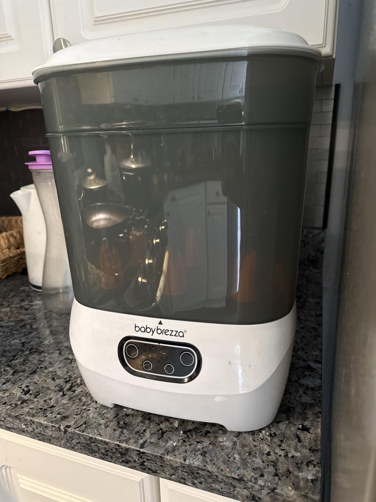 Baby Brezza Bottle Sterilizer and Dryer Advanced - Largest Capacity | 33% Faster Cycle Time - Universal Sterilization Machine for All Bottles + Pump Parts - Steam Sanitizer - HEPA Air Filter customer photo 2