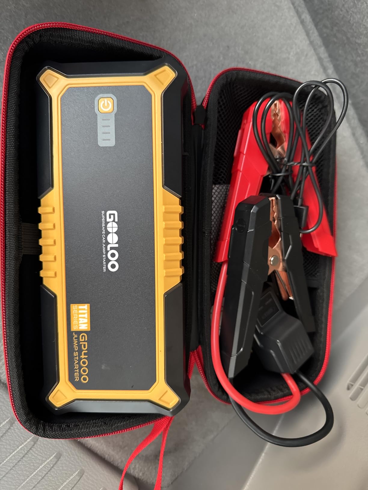 GOOLOO GP4000 Jump Starter - 4000A 12V Car Battery Jumper Starter Portable | SuperSafe Lithium Jump Box - Auto Battery Booster Power Pack - Spark-Proof - LED Light - For All Gas & 10 Diesel Engines customer photo 2