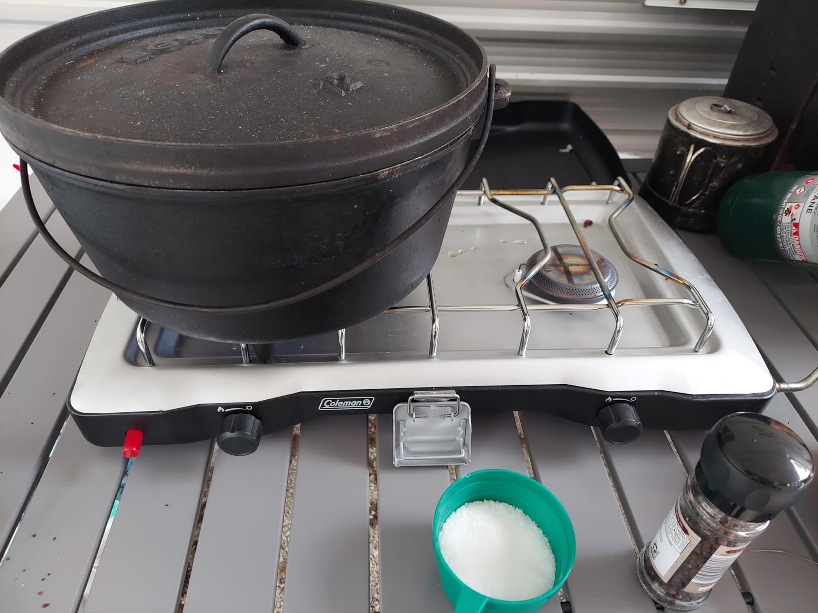 Coleman Triton+ 2-Burner Propane Camping Stove with InstaStart Ignition, Portable Camping Cooktop with 2 Adjustable Burners & Wind Guards, 22,000 BTUs of Power for Camping, Tailgating, Grilling customer photo 1