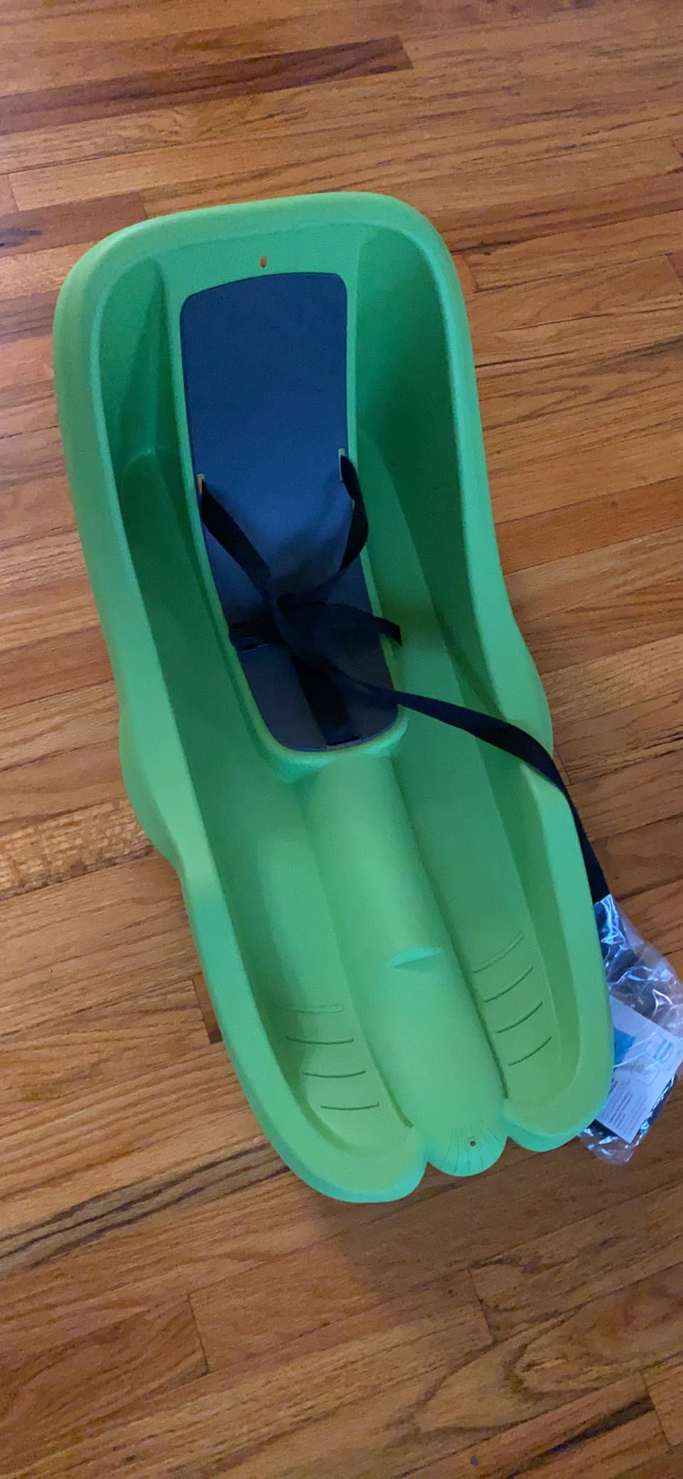 Gizmo Riders Baby Rider, Toddler Sled - 3-Point Harness, Anti-Slip Seat, Retractable Tow Strap, Durable Plastic, Ideal for 6 Months to 3 Years, Supports Up to 55 lbs, Winter Fun for Little Ones customer photo 1
