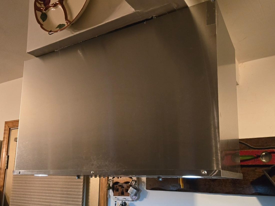 Range Hood Insert 30 inch, Stainless Steel Kitchen Vent Hood 600CFM, Built-in Kitchen Stove Hood w/Front Button Controls and Front LED Lights, Baffle Filters, Ducted/ductless Convertible Duct customer photo 1