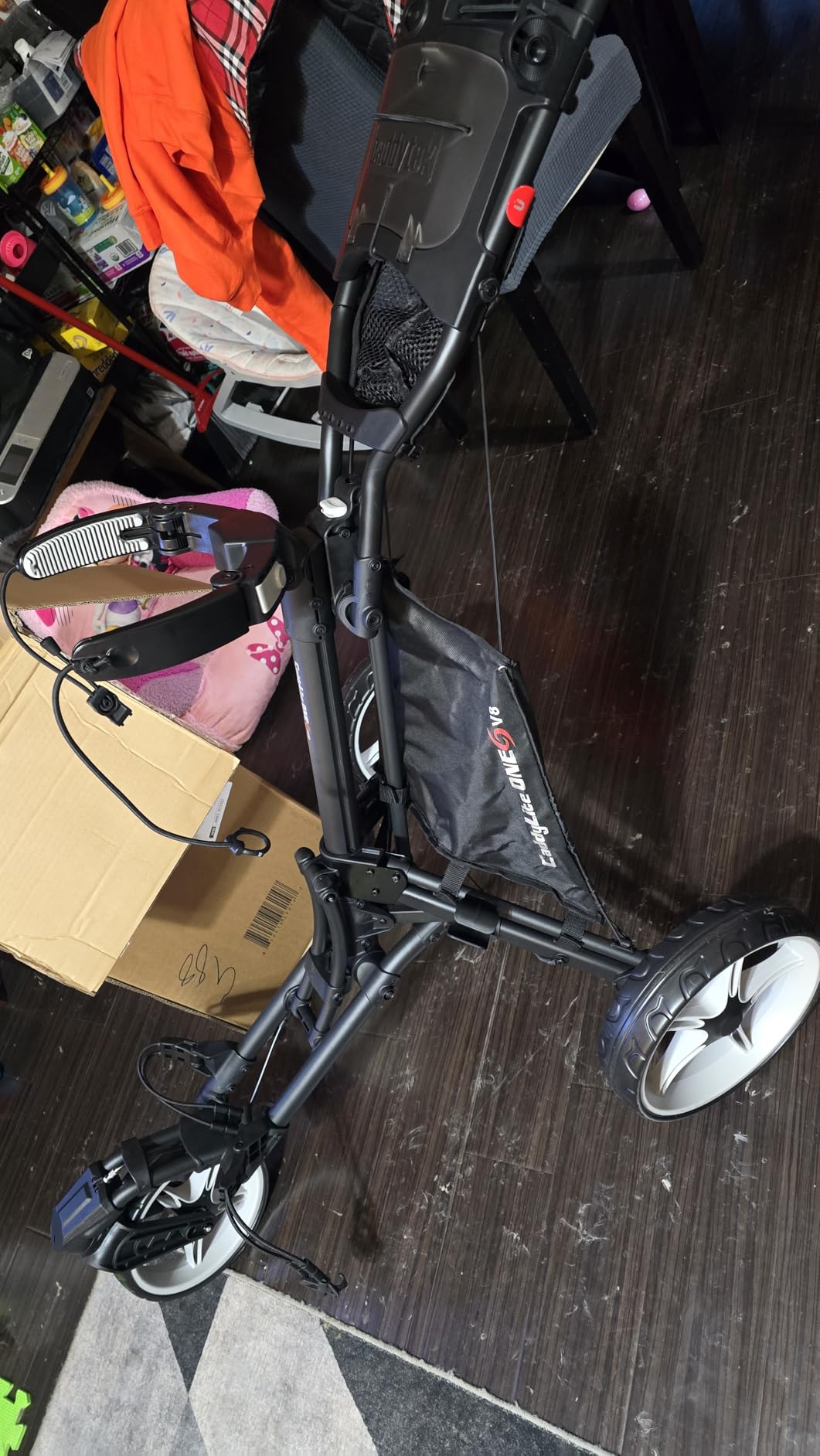 Caddytek CaddyLite ONE-Swivel V8 Golf Push Cart - Lightweight 3 Wheel Foldable Cart with One-Click Folding, 360 Swivel Front Wheel, Adjustable Handle, Cooler Basket, Umbrella & Drink Holder customer photo 1