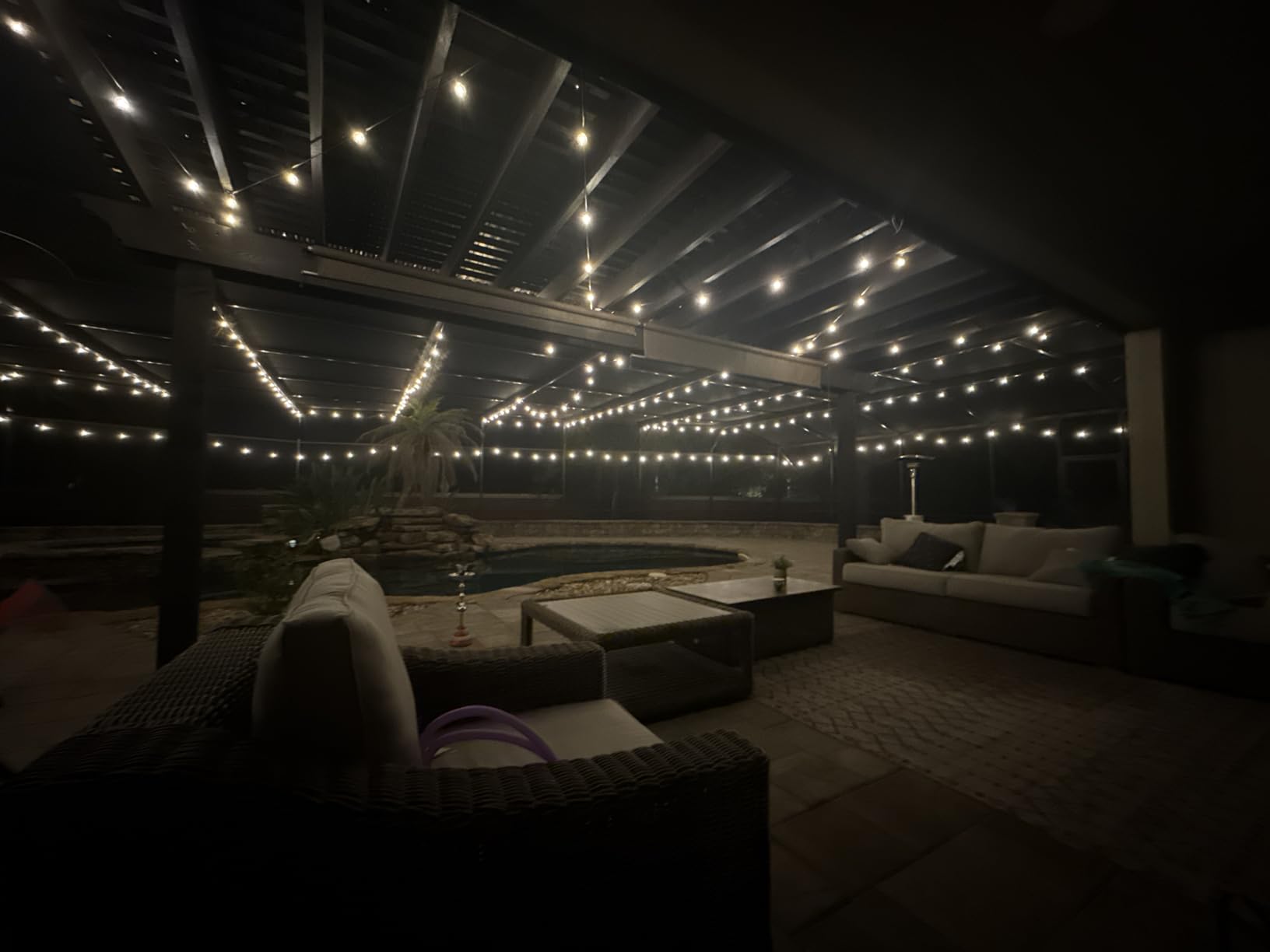 Svater 200 FT Outdoor String Lights for Outside Patio 104 Bulbs Waterproof | Commercial Grade Hanging Globe Lighting, Shatterproof G40 LED Bulbs, For Bistro Cafe Market Backyard ETL 2700K (2*100) customer photo 2