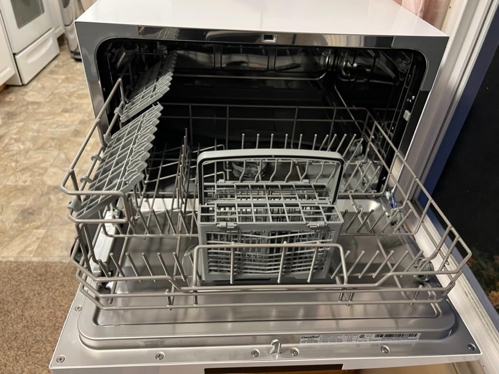 COMFEE' Countertop Dishwasher, Energy Star Portable Dishwasher, 6 Place Settings & 8 Washing Programs, Black customer photo 1