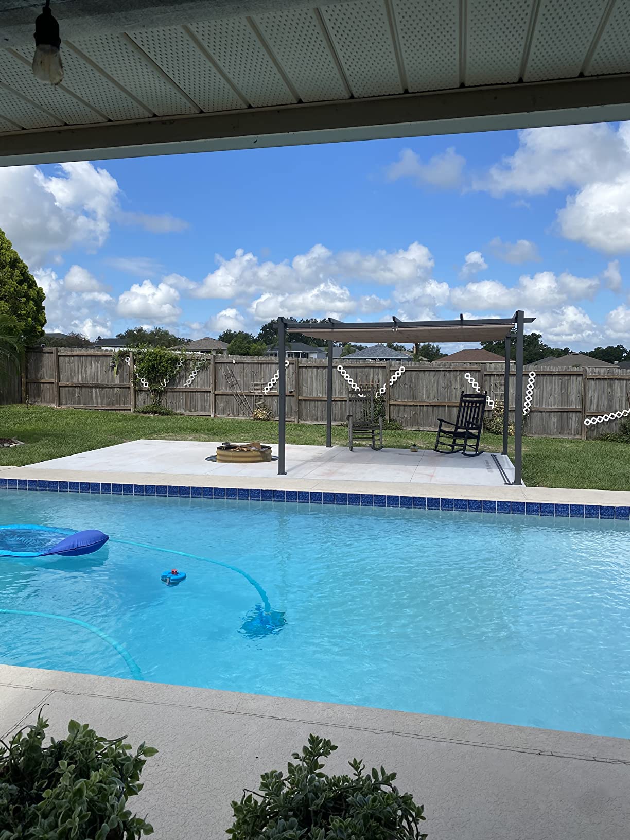 Aoodor 10 x 12 ft Outdoor Pergola with Retractable Shade Canopy, Matte Aluminum Frame, 4 Roller Shade Curtains, Grape Trellis for Patio, Backyard, Garden, and Deck, Brown customer photo 2