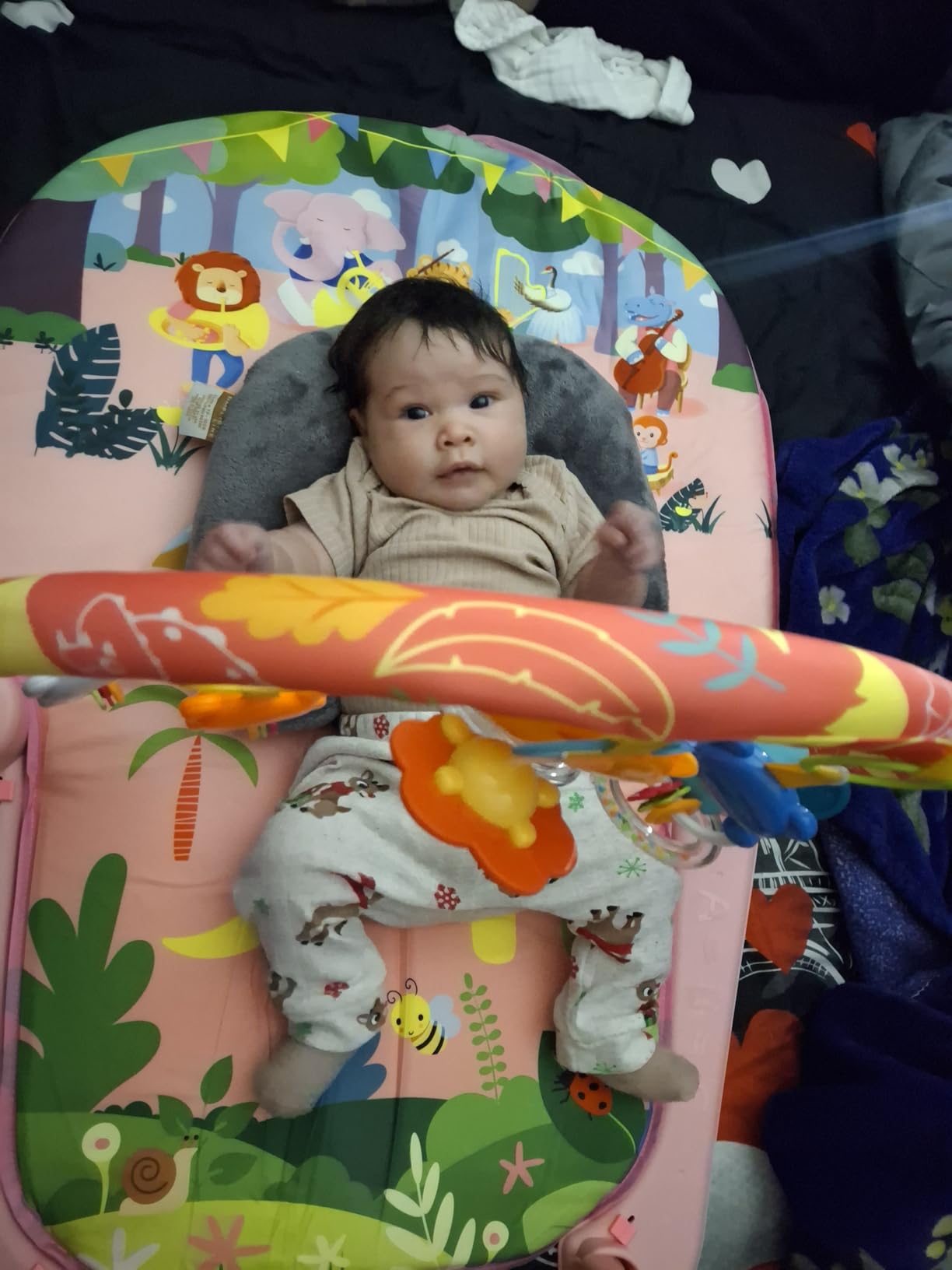 UMIKU Baby Gym Play Mat Baby Gifts Tummy Time Mat Activity Center, Dinosaur | Piano Music & Light Newborn Infant Gift For Babies 0 3 6 9 12 Months, Motor Skill & Sensory Development customer photo 1