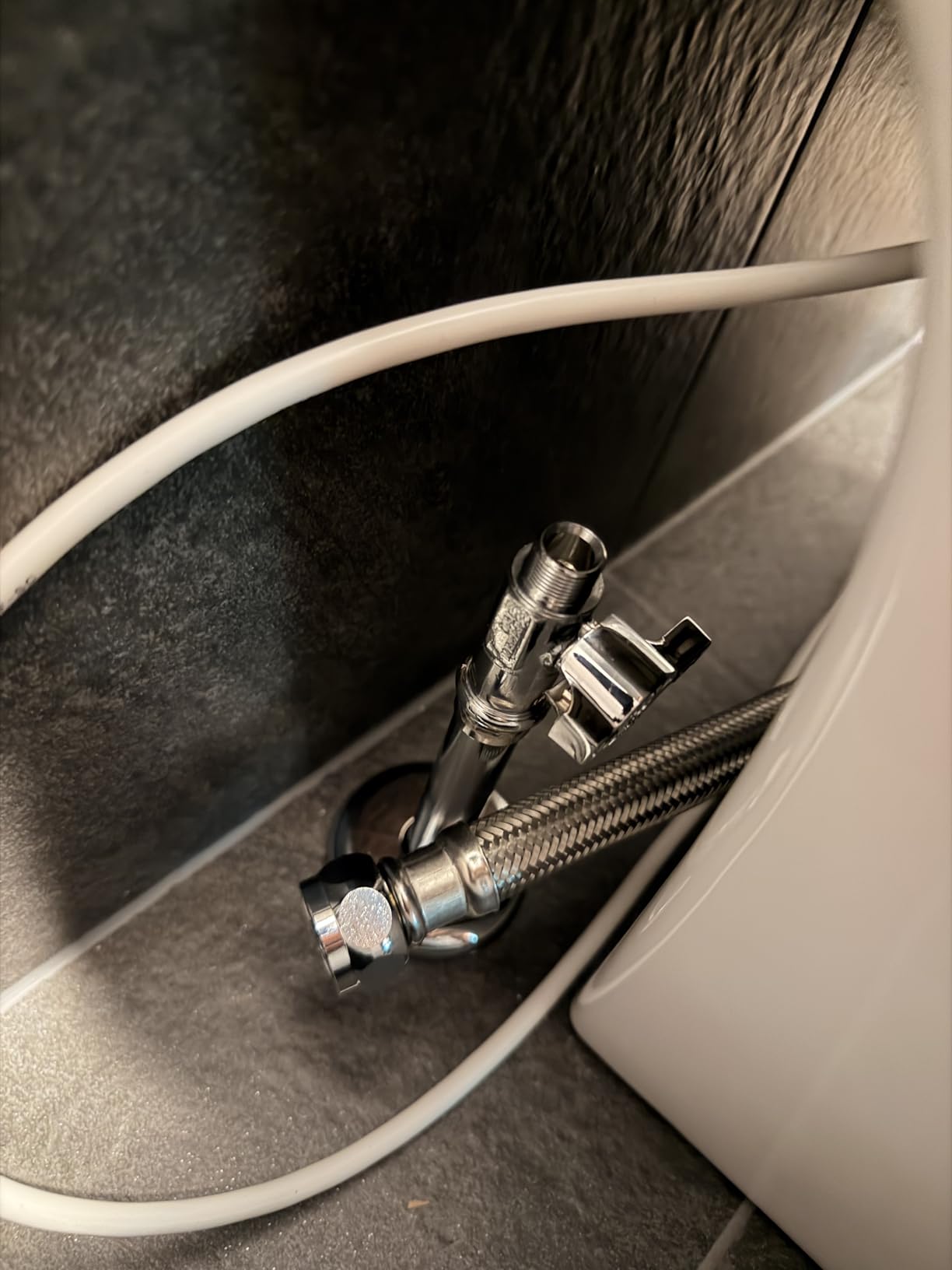 VOVO TCB-8100W Smart Bidet Toilet for bathrooms, One Piece Integrated Toilet with bidet built in, Auto Dual Flush, LED Light, Heated Seat, Warm Water Made in Korea - Elongated customer photo 1