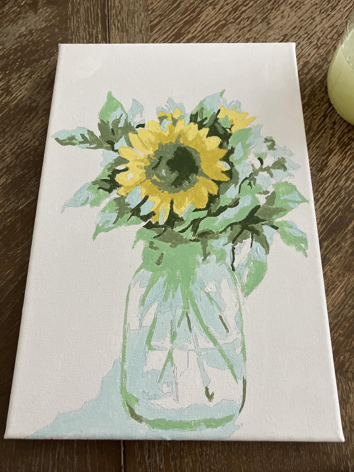 Ginkko Framed Paint by Numbers Kit for Adults 8x12 inch, Vase Flowers | Beginners & Kids Ages 8-12, Flower DIY Acrylic Canvas Painting with Paints & Brushes, Original Art Decor Gift for Home Wall customer photo 1