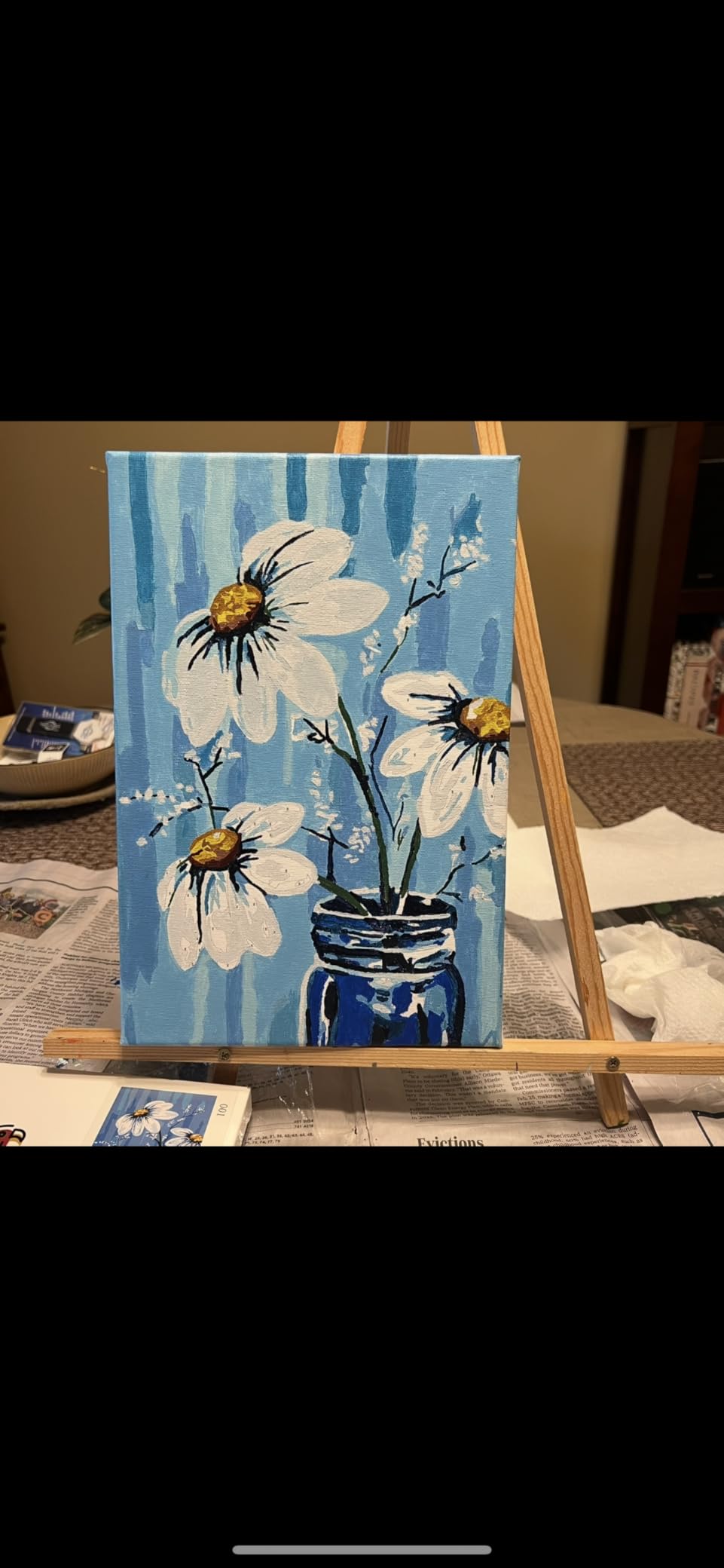 Ginkko Framed Paint by Numbers Kit for Adults 8x12 inch, Vase Flowers | Beginners & Kids Ages 8-12, Flower DIY Acrylic Canvas Painting with Paints & Brushes, Original Art Decor Gift for Home Wall customer photo 2